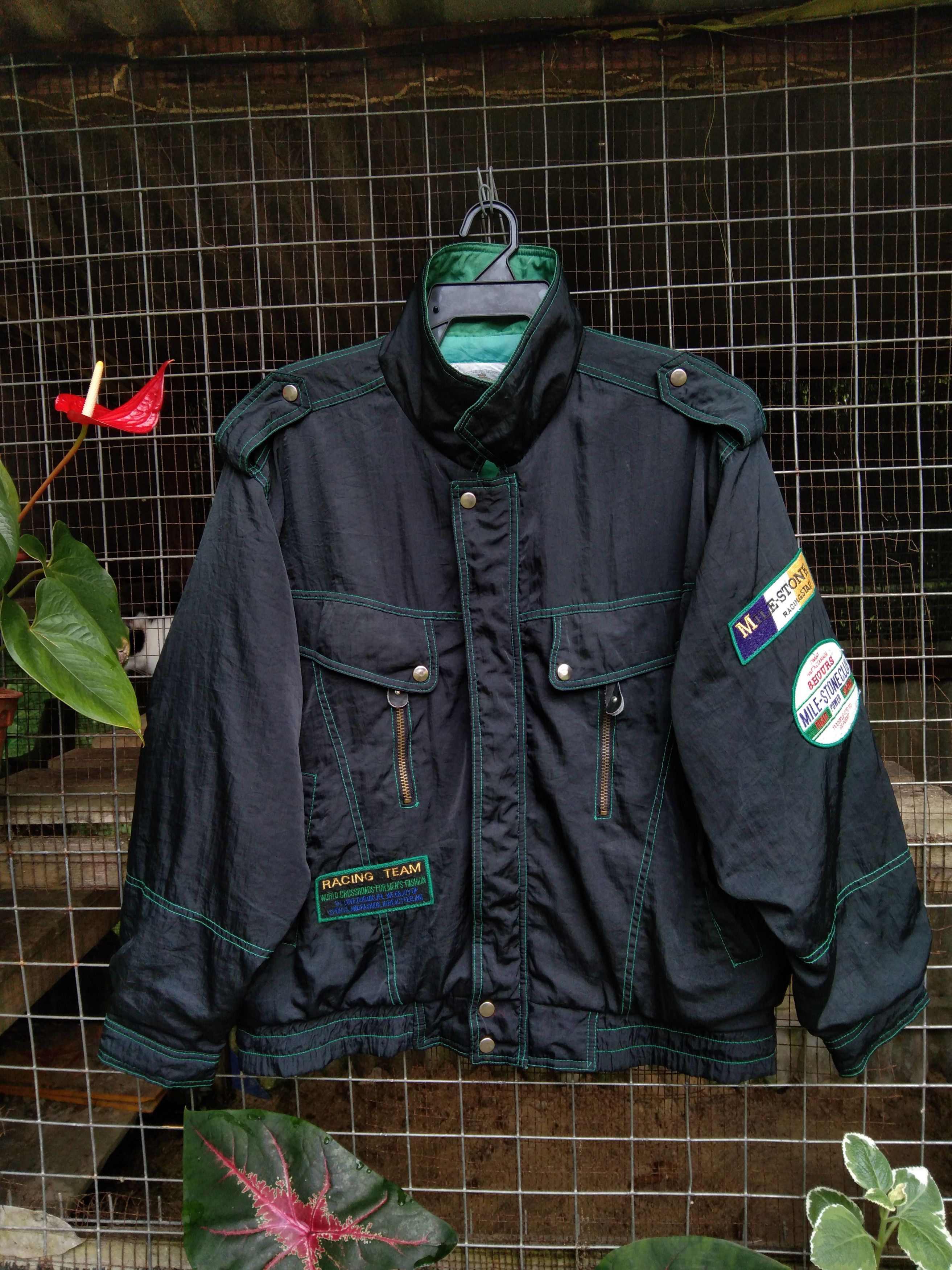 Vintage VINTAGE MILE STONE RACING STAFF JACKET Size US L / EU 52-54 / 3 - 2 Thumbnail