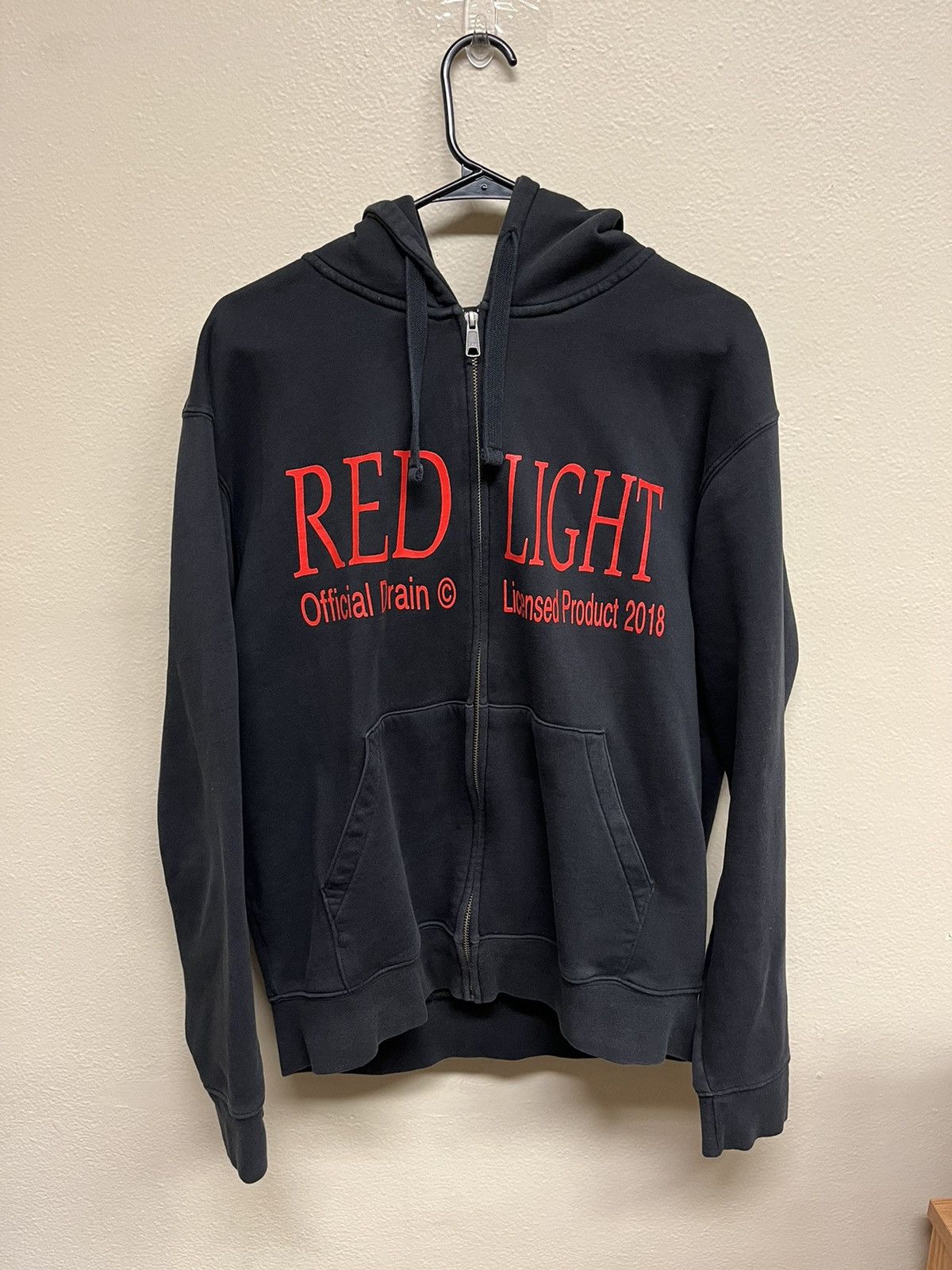 Sad Boys Bladee Red Light Zip Up Hoodie Black | L | Grailed