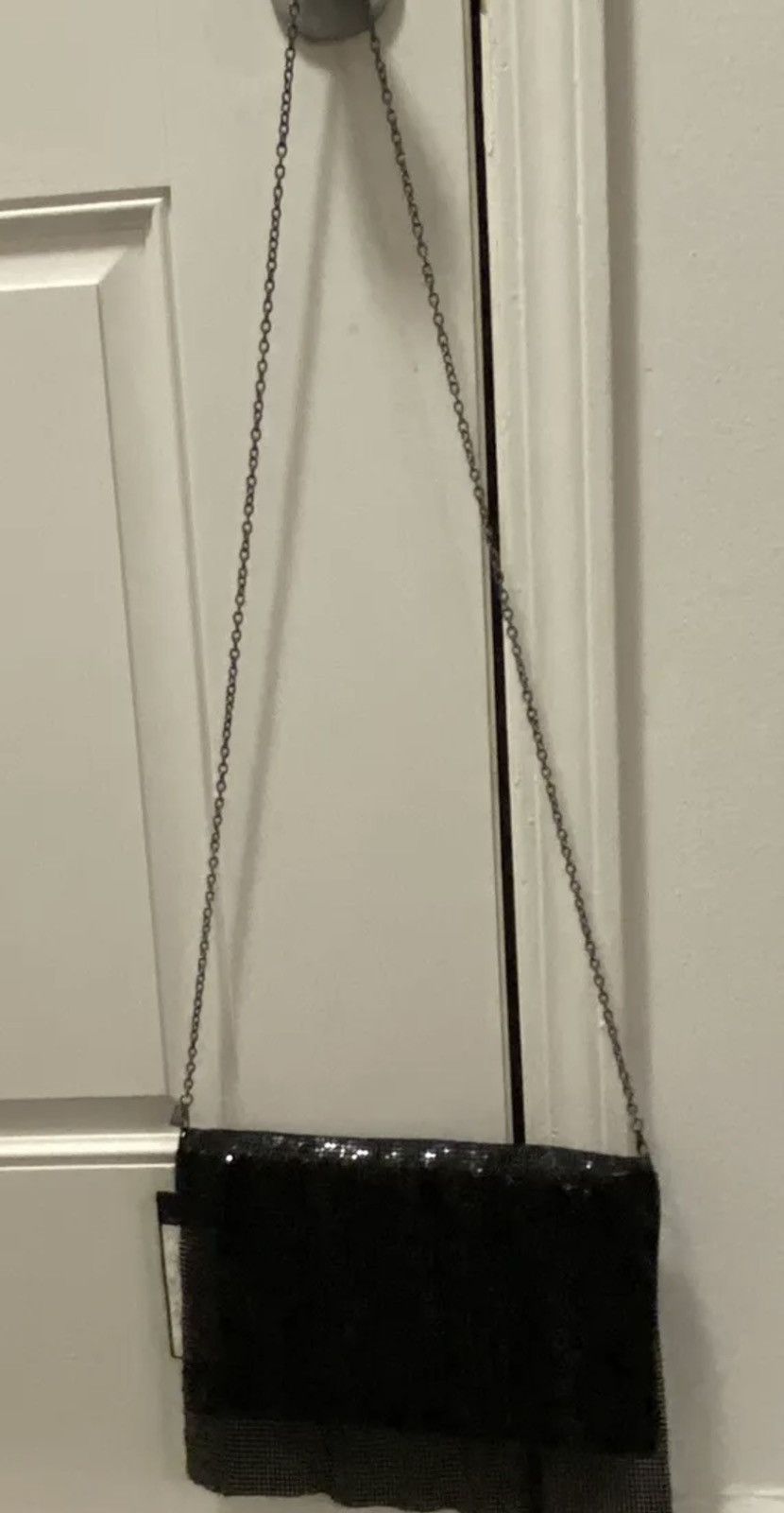 Bcbgmaxazria BCBGMAXAZRIA Abby Black Metallic Mesh Chain Purse NWT Size ONE SIZE - 4 Thumbnail
