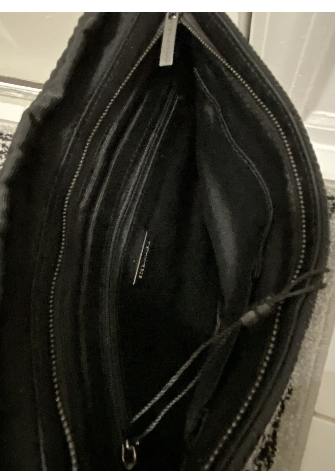Bcbgmaxazria BCBGMAXAZRIA Abby Black Metallic Mesh Chain Purse NWT Size ONE SIZE - 6 Thumbnail