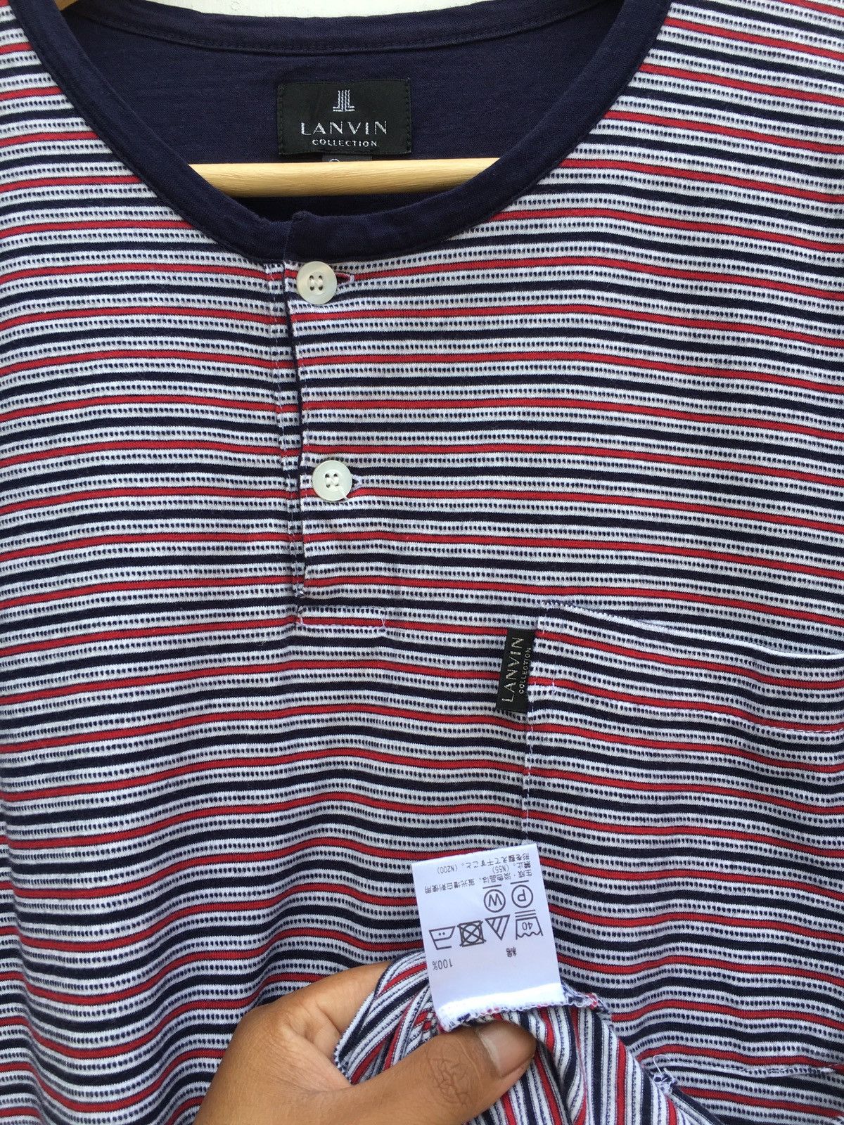 Lanvin Vintage Lanvin Stripes Buttons Up Shirt Size US M / EU 48-50 / 2 - 9 Thumbnail