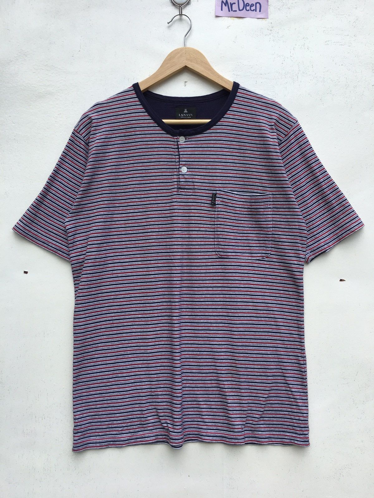 Lanvin Vintage Lanvin Stripes Buttons Up Shirt Size US M / EU 48-50 / 2 - 1 Thumbnail