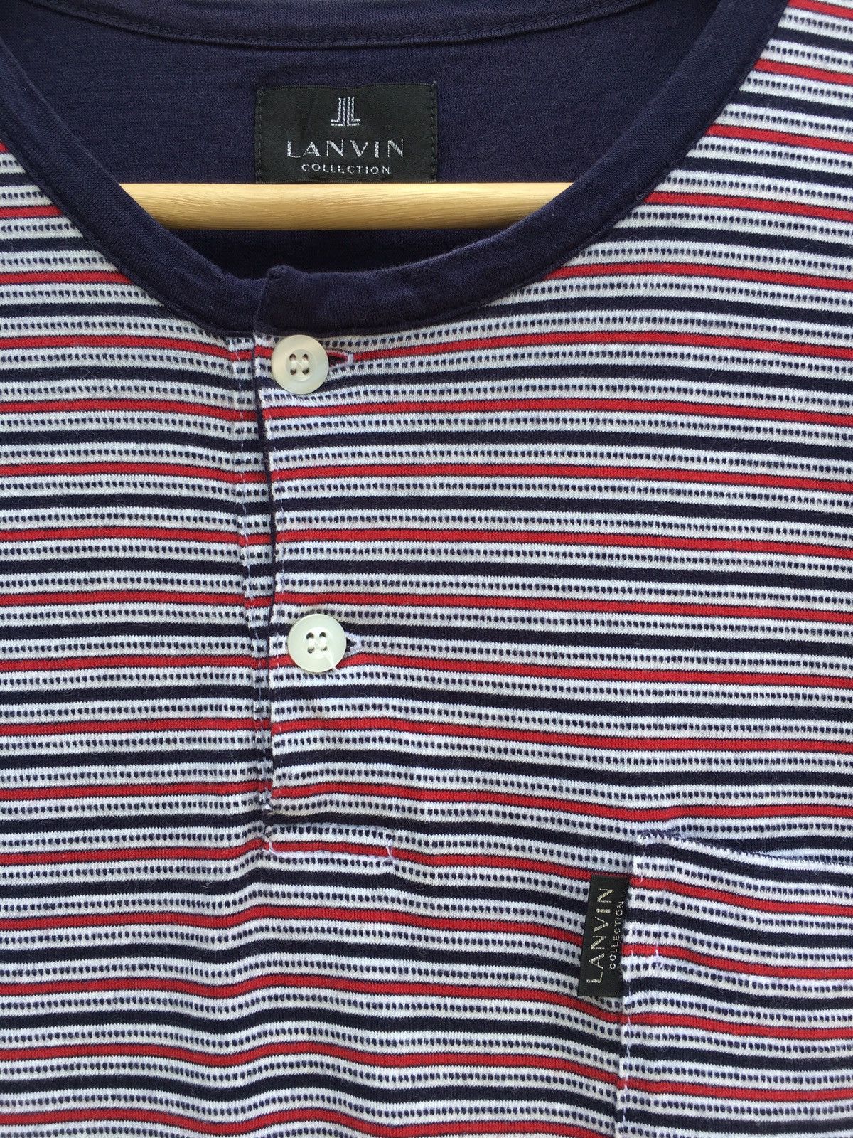 Lanvin Vintage Lanvin Stripes Buttons Up Shirt Size US M / EU 48-50 / 2 - 7 Thumbnail