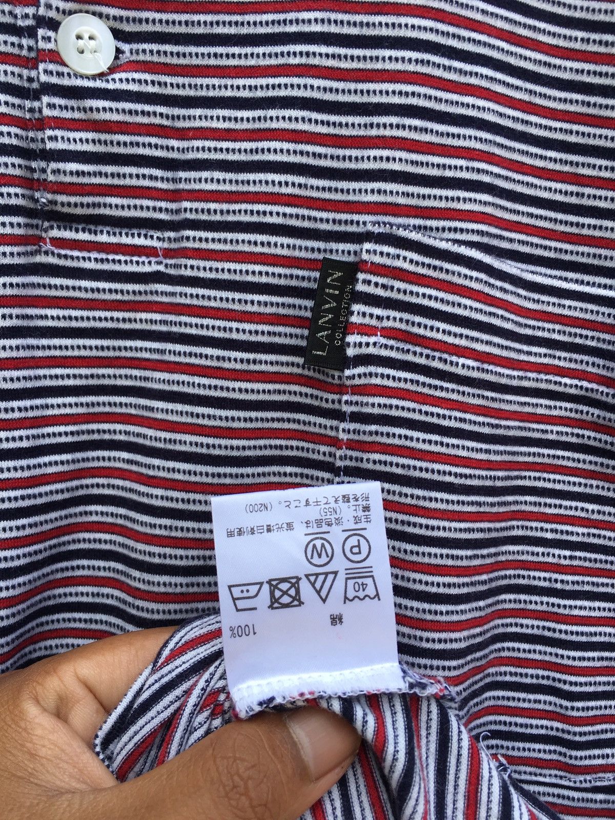 Lanvin Vintage Lanvin Stripes Buttons Up Shirt Size US M / EU 48-50 / 2 - 10 Thumbnail