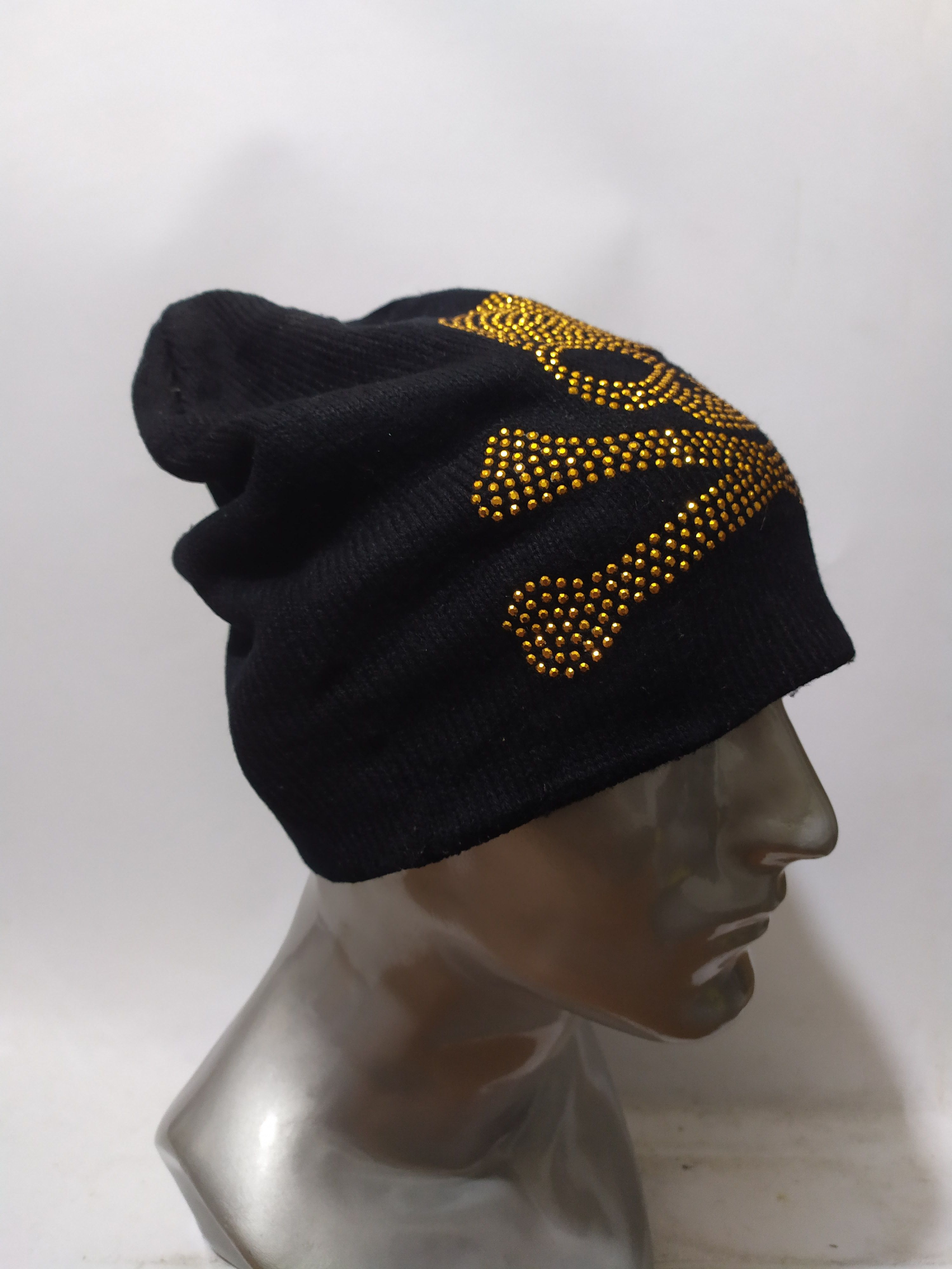 Japanese Brand 🔥Chrome Body Skull Skeleton Sparkling Punk Bondage Beanie Size ONE SIZE - 3 Thumbnail