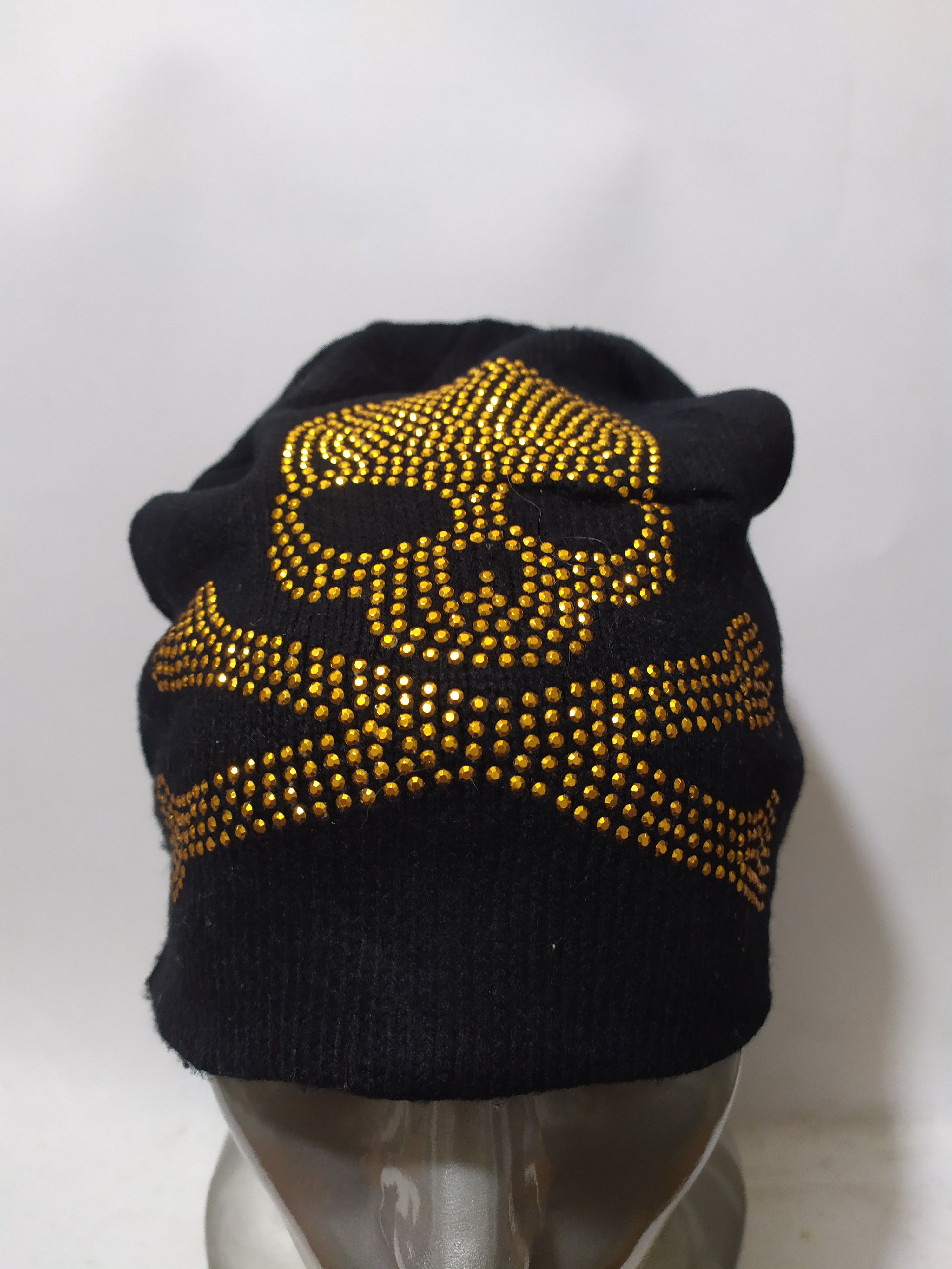 Japanese Brand 🔥Chrome Body Skull Skeleton Sparkling Punk Bondage Beanie Size ONE SIZE - 2 Thumbnail