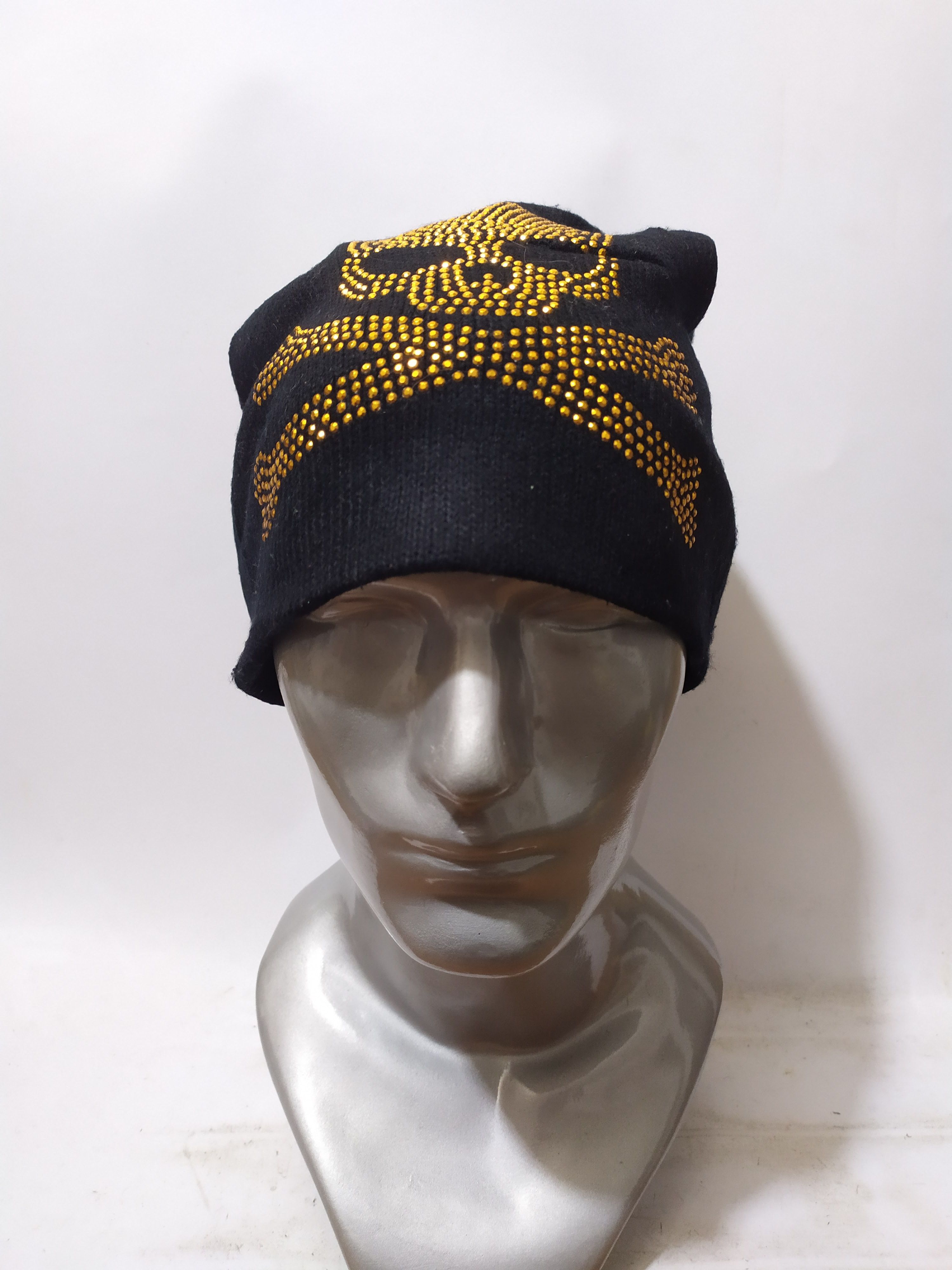 Japanese Brand 🔥Chrome Body Skull Skeleton Sparkling Punk Bondage Beanie Size ONE SIZE - 1 Thumbnail