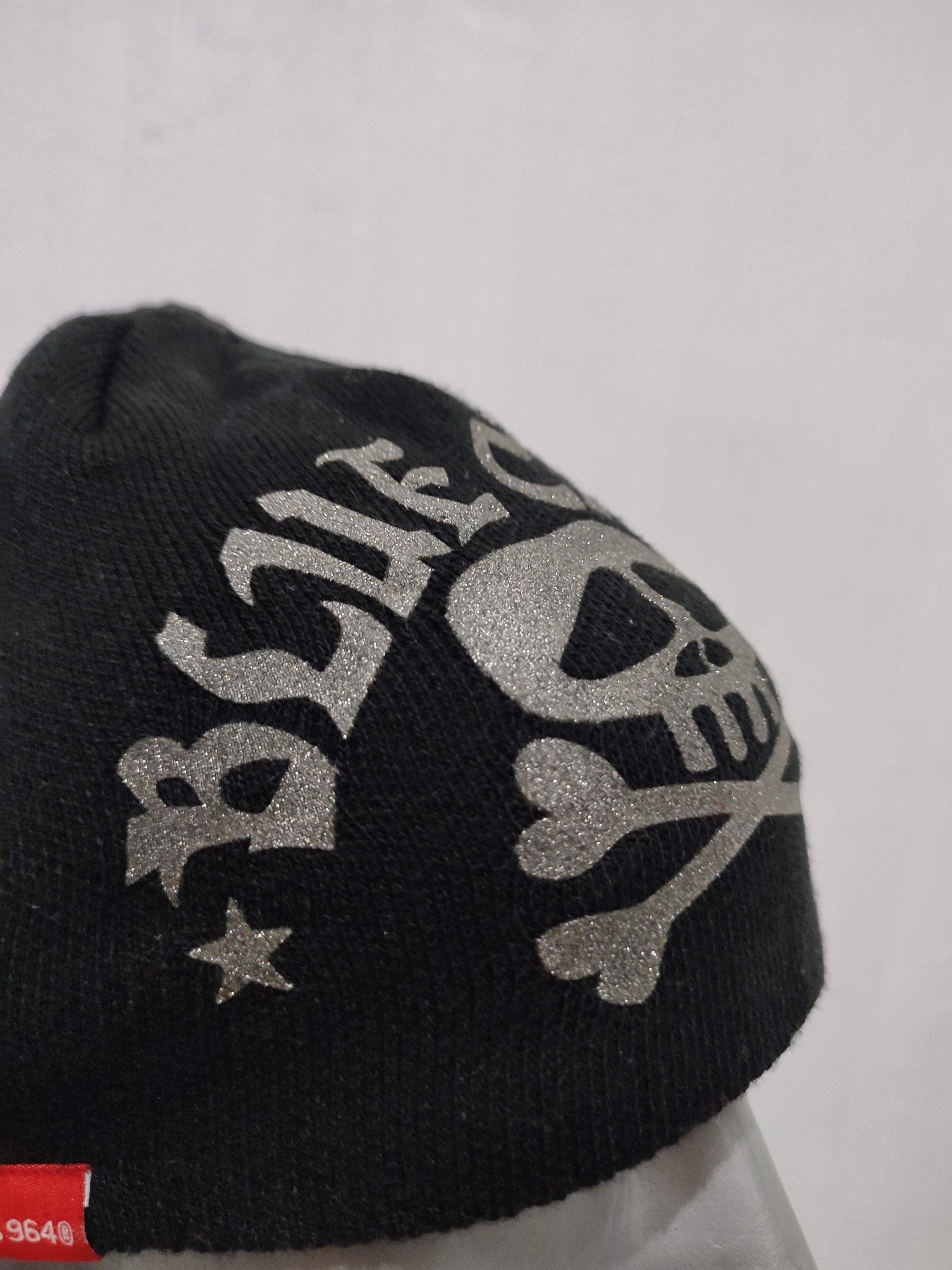 Japanese Brand 🔥Blue Cross Glitter Skull Punk Bondage Beanie hats Size ONE SIZE - 3 Thumbnail