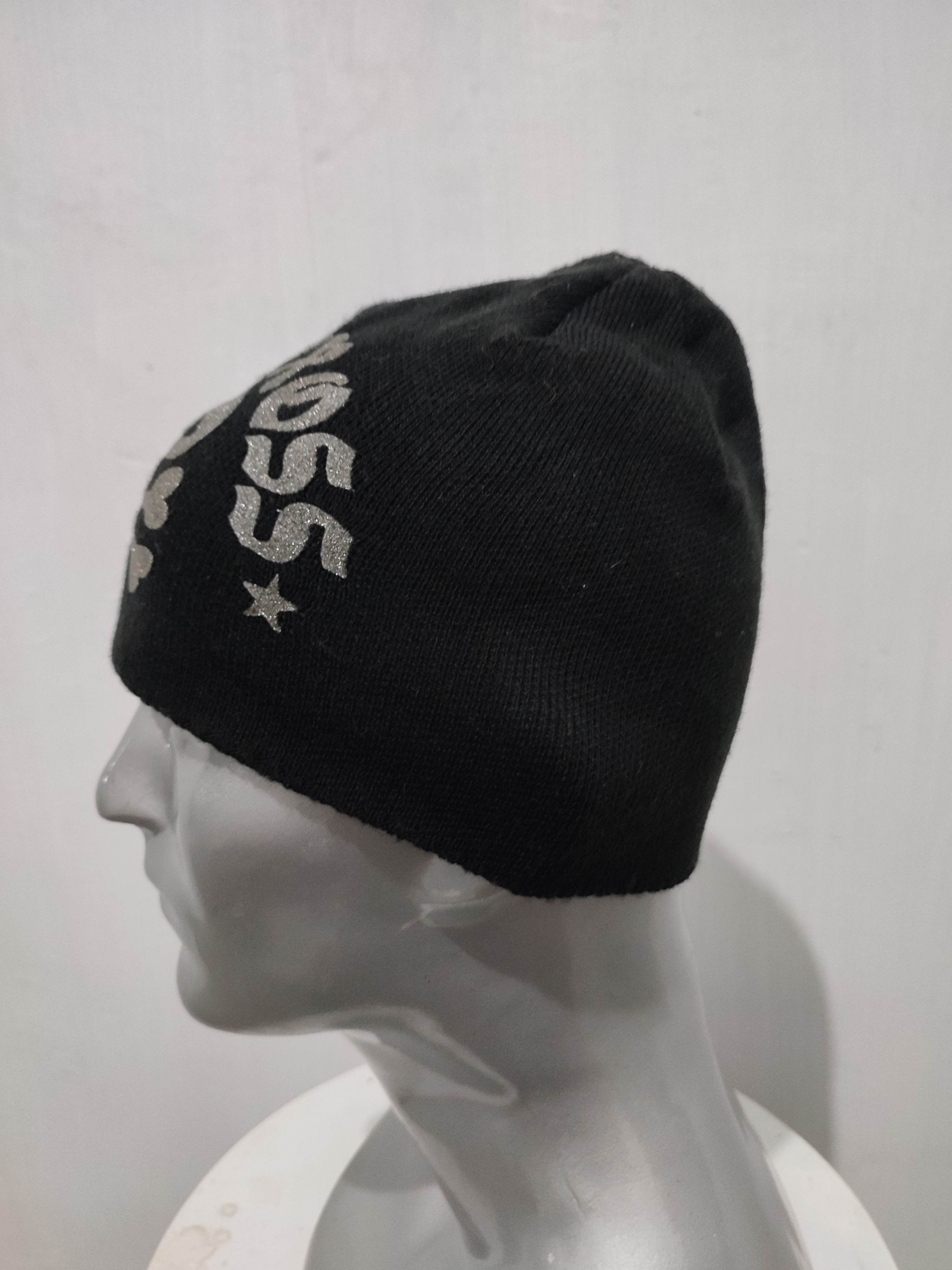 Japanese Brand 🔥Blue Cross Glitter Skull Punk Bondage Beanie hats Size ONE SIZE - 5 Thumbnail