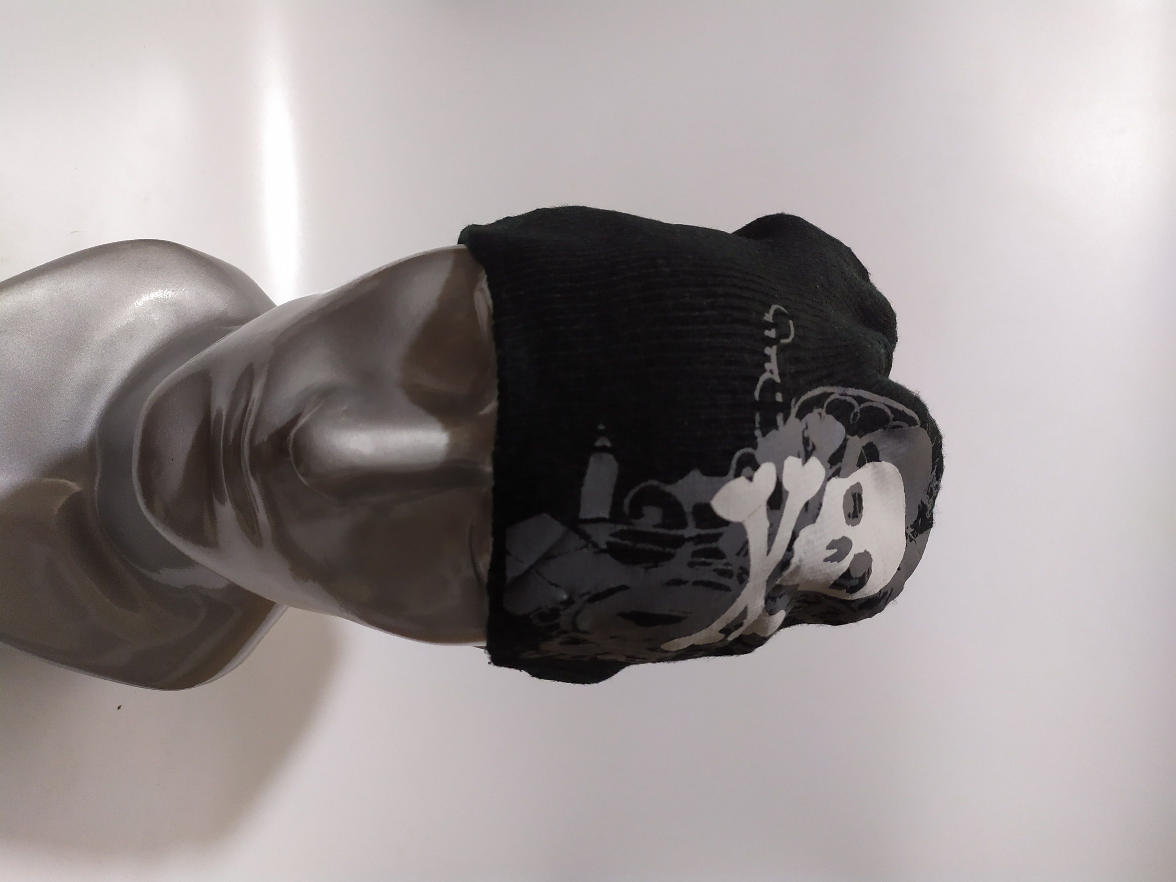 image of Avant Garde Daiso Japan Skull Skeleton Punk Beanie Hats in Black, Men's