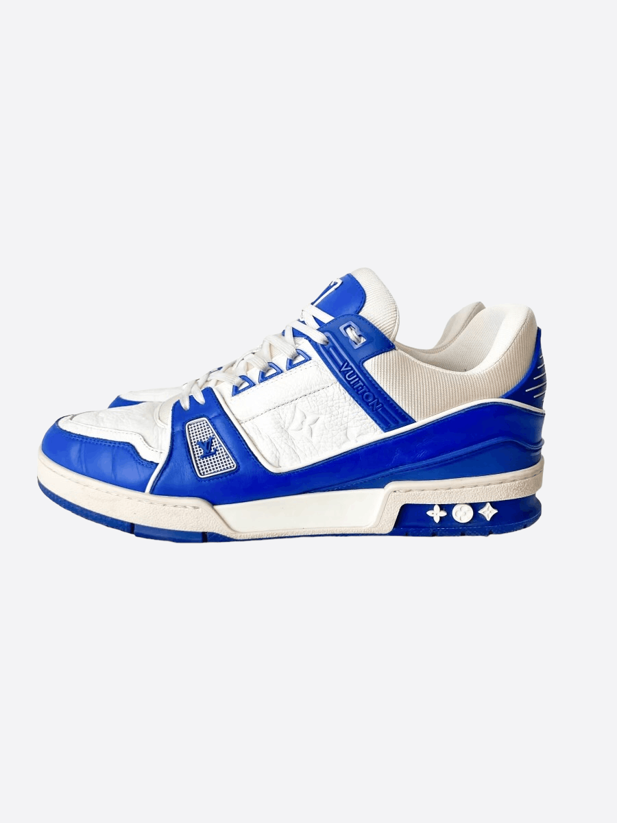 Louis Vuitton Louis Vuitton Blue Monogram Trainers Size US 10 / EU 43 - 4 Thumbnail