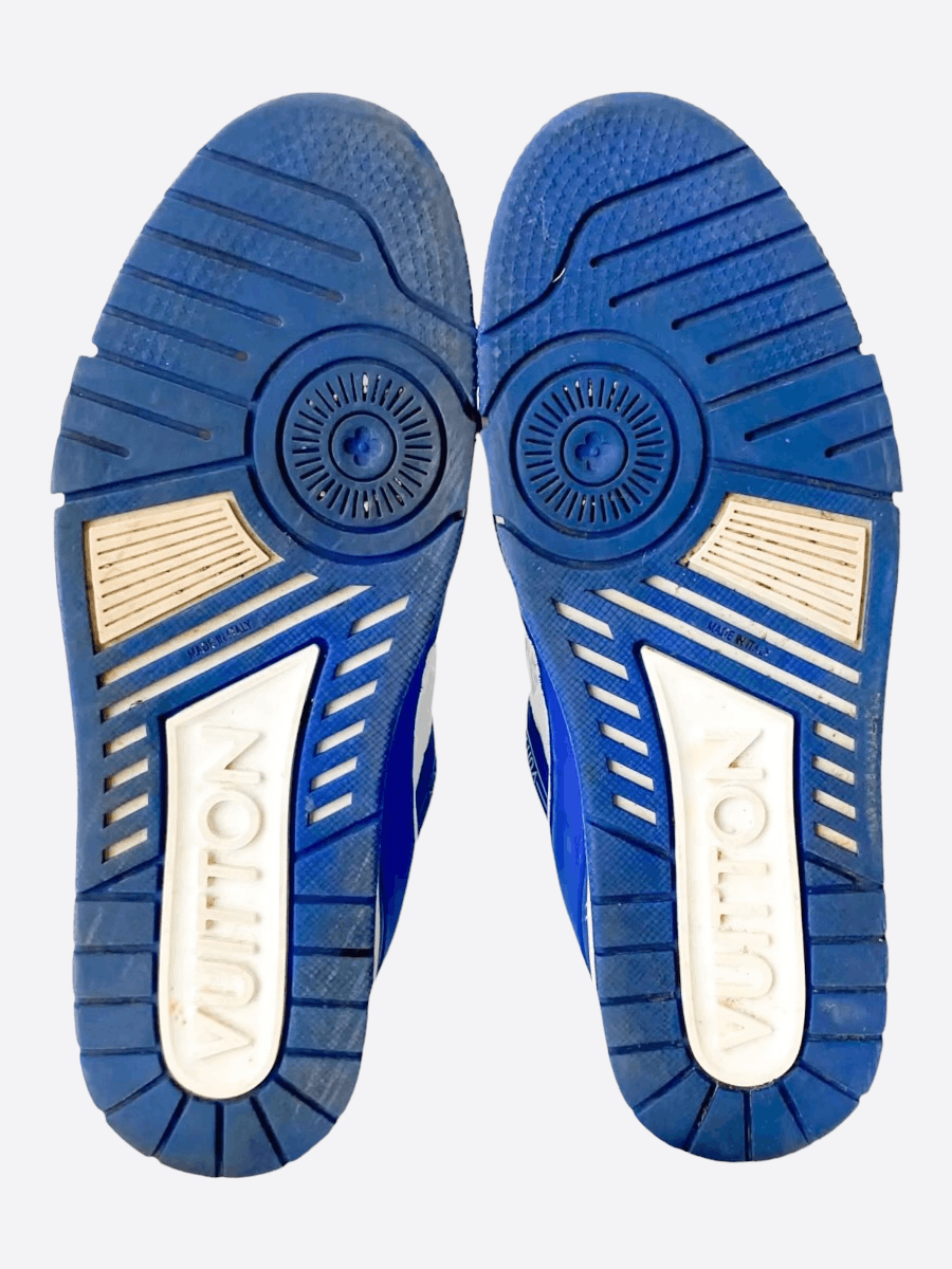 Louis Vuitton Louis Vuitton Blue Monogram Trainers Size US 10 / EU 43 - 6 Thumbnail