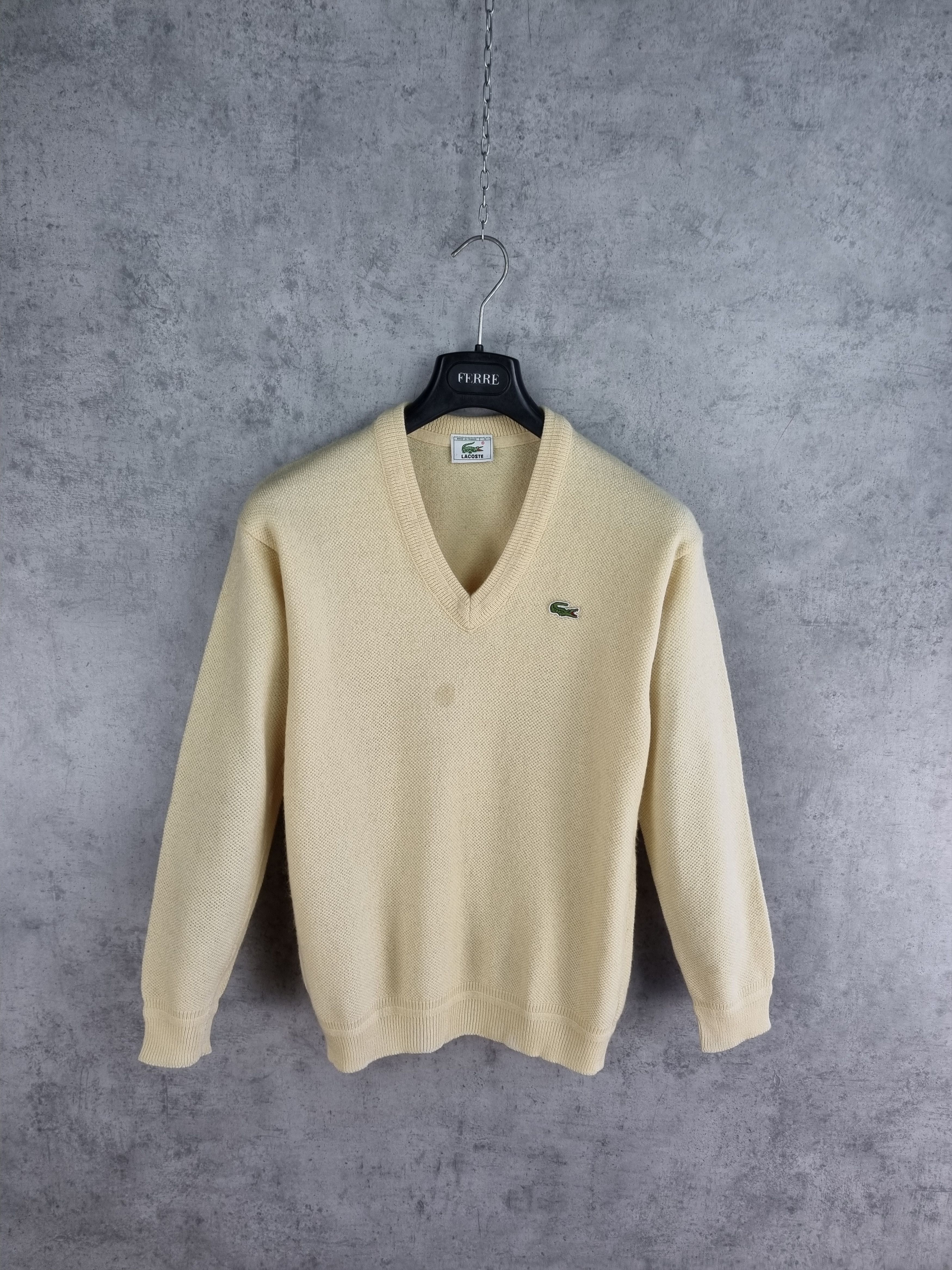 Lacoste × Vintage Rare LACOSTE Wool Knitted Soft Sweater Size US M / EU 48-50 / 2 - 2 Thumbnail