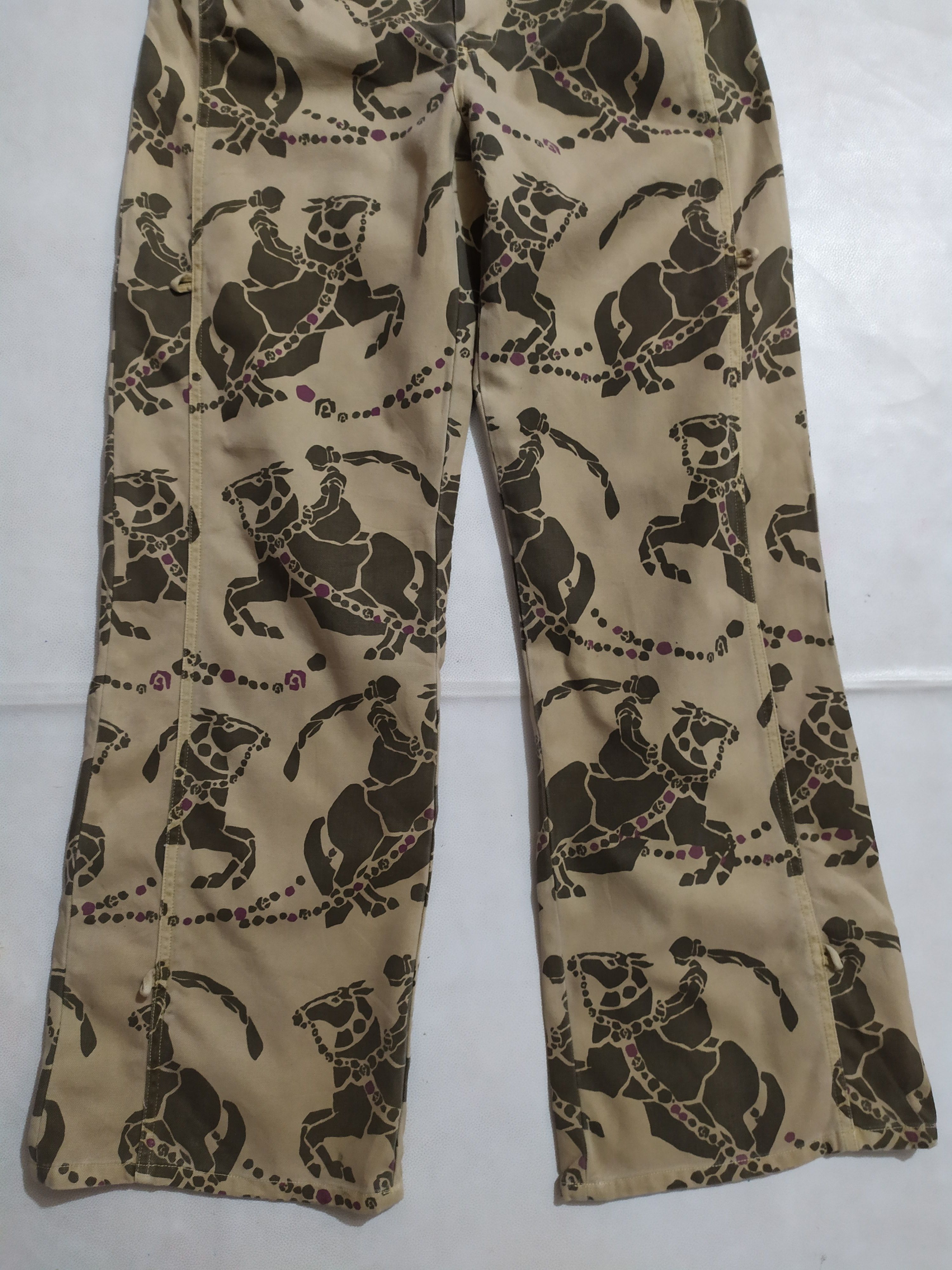 Japanese Brand 🔥Scolar Japan Fullprint Art Knight Horses Nice Design Pants Size US 29 - 5 Thumbnail
