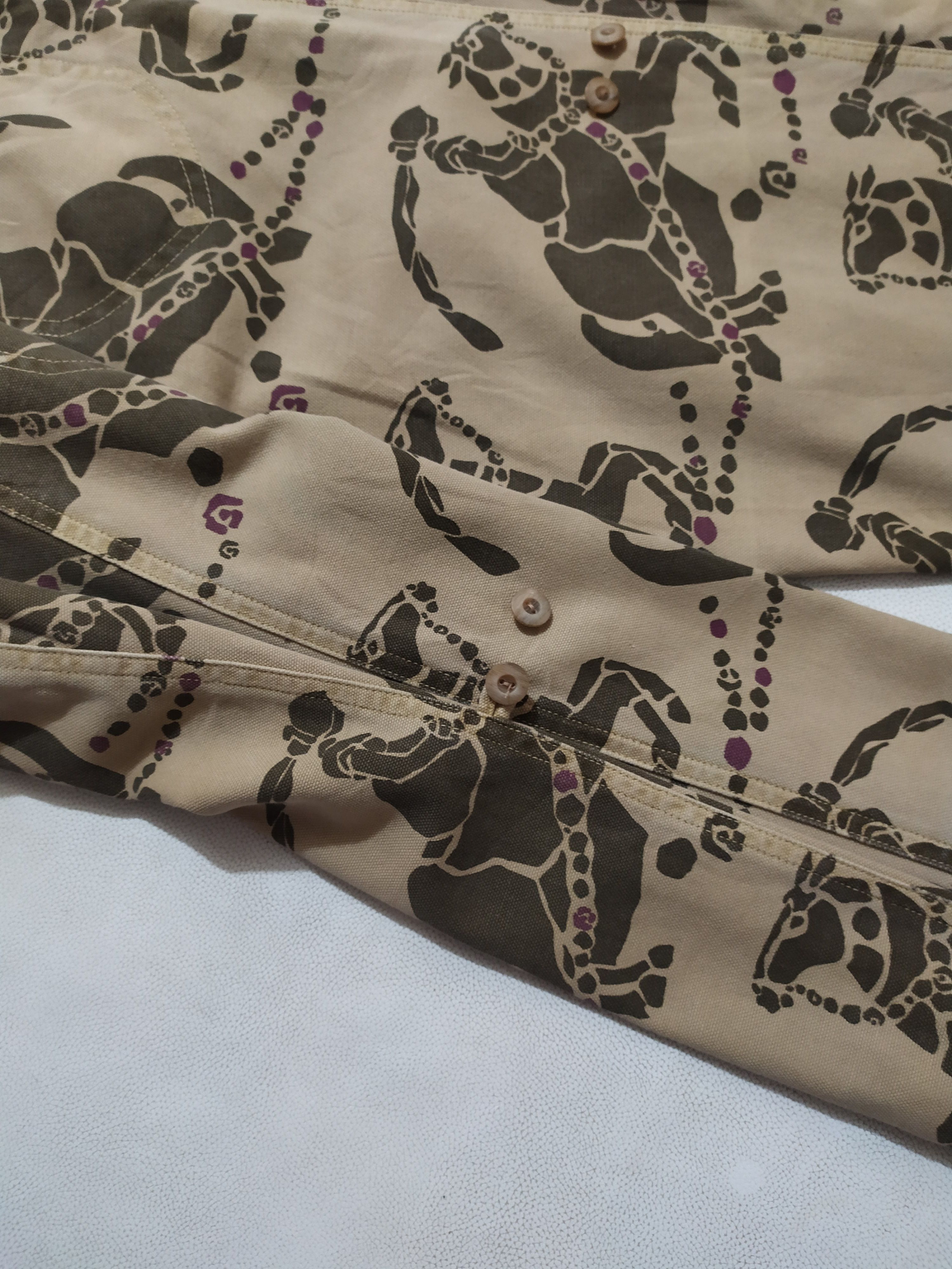 Japanese Brand 🔥Scolar Japan Fullprint Art Knight Horses Nice Design Pants Size US 29 - 10 Thumbnail