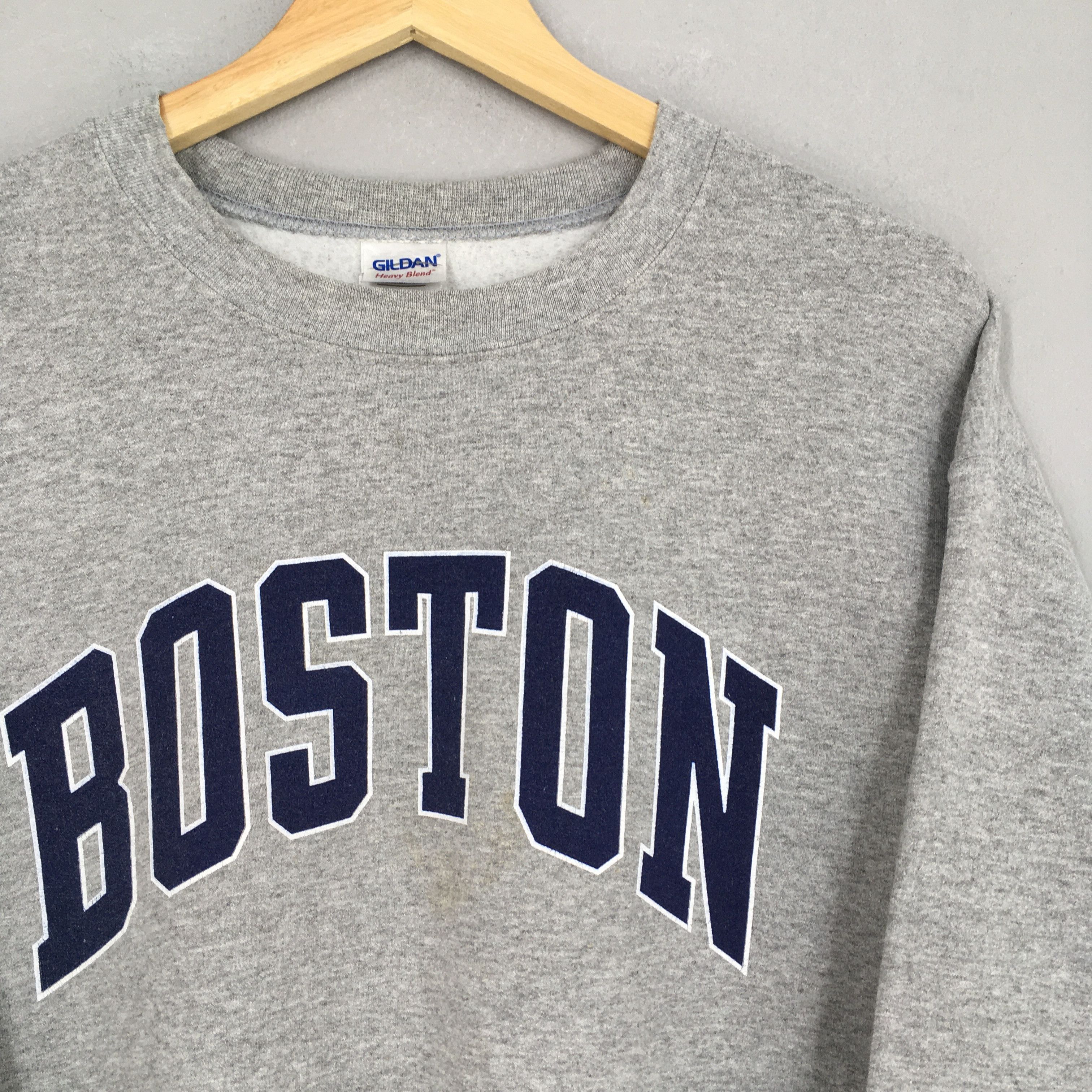 Vintage Vintage Y2K Boston State Gray Sweatshirt Medium Size US M / EU 48-50 / 2 - 2 Thumbnail