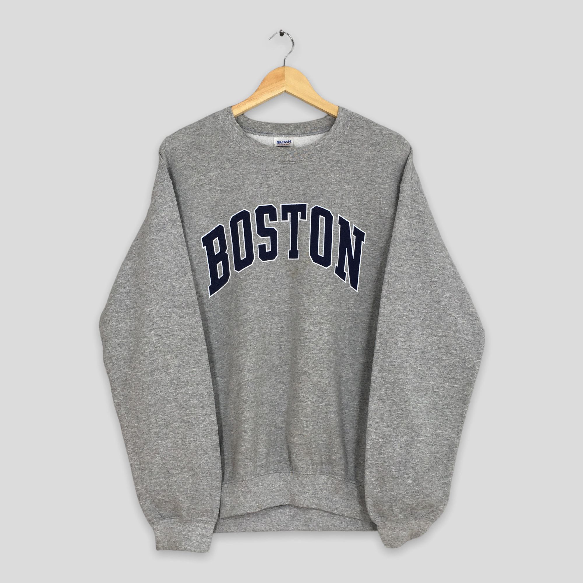 Vintage Vintage Y2K Boston State Gray Sweatshirt Medium Size US M / EU 48-50 / 2 - 1 Thumbnail