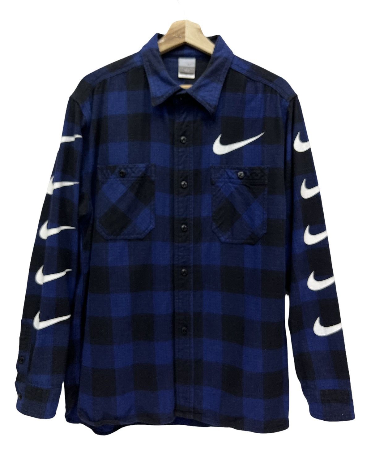 Edition Japan 🔥VERY RARE🔥NIKE JAPAN Tartan Plaid Multi Swoosh Flannel Size US M / EU 48-50 / 2 - 5 Thumbnail