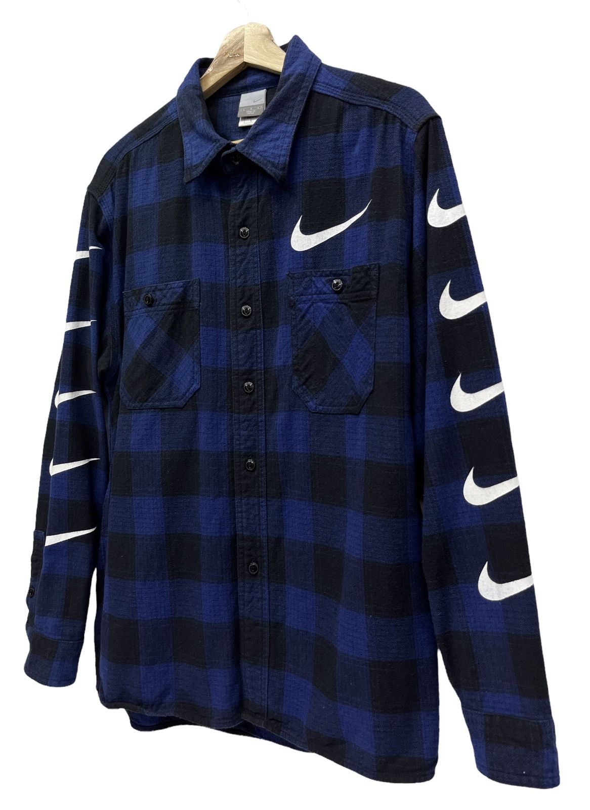 Edition Japan 🔥VERY RARE🔥NIKE JAPAN Tartan Plaid Multi Swoosh Flannel Size US M / EU 48-50 / 2 - 6 Thumbnail