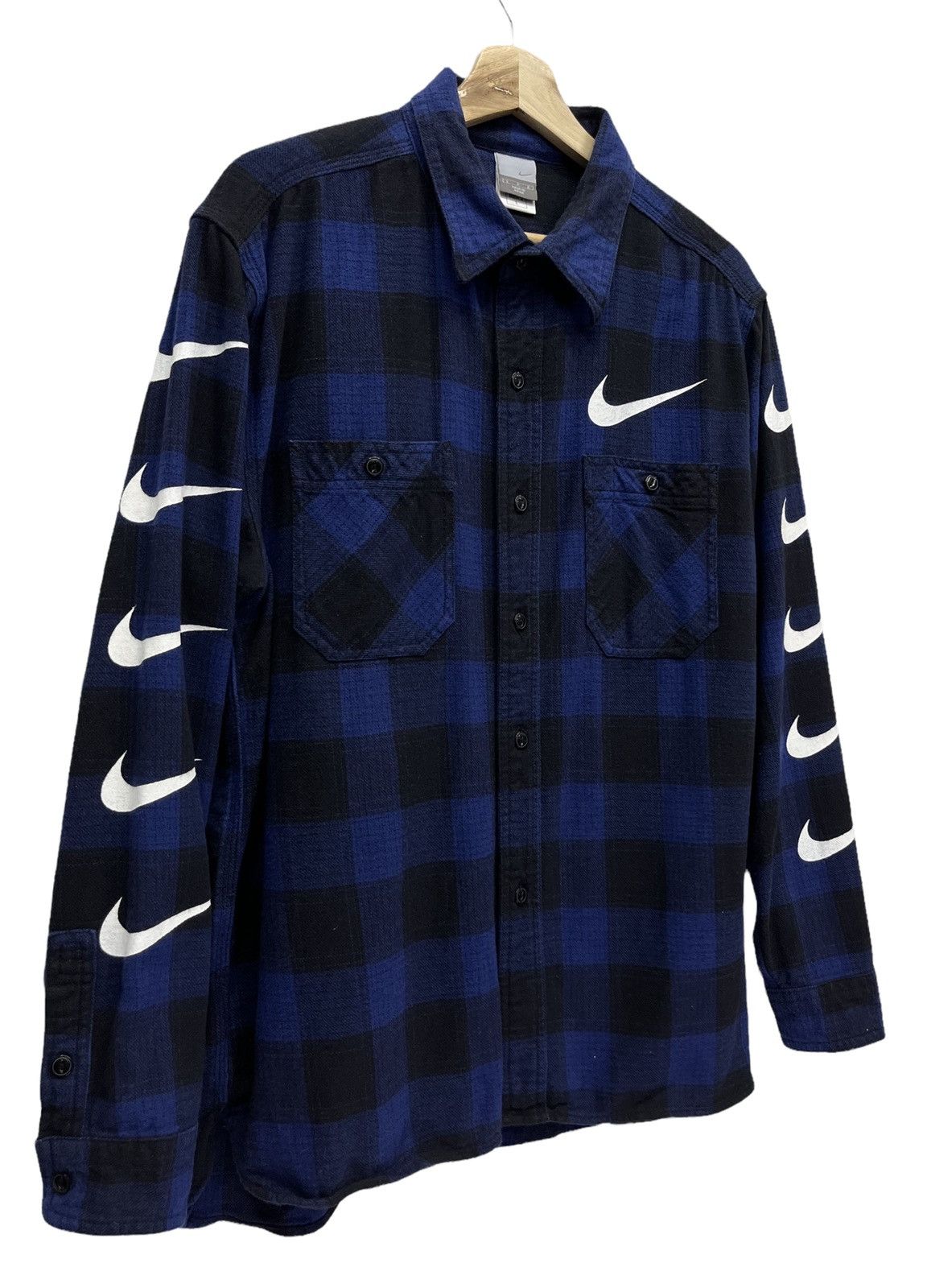 Edition Japan 🔥VERY RARE🔥NIKE JAPAN Tartan Plaid Multi Swoosh Flannel Size US M / EU 48-50 / 2 - 7 Thumbnail