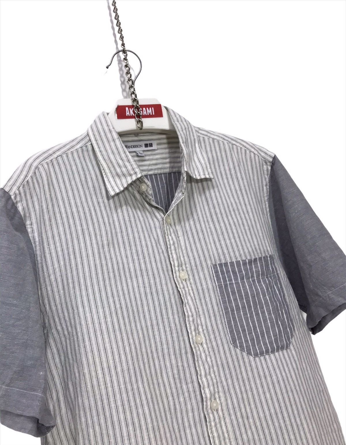 JW Anderson J.W Anderson x Uniglo Striped Linen Shirt Button Up 26🟩 Size US L / EU 52-54 / 3 - 4 Thumbnail