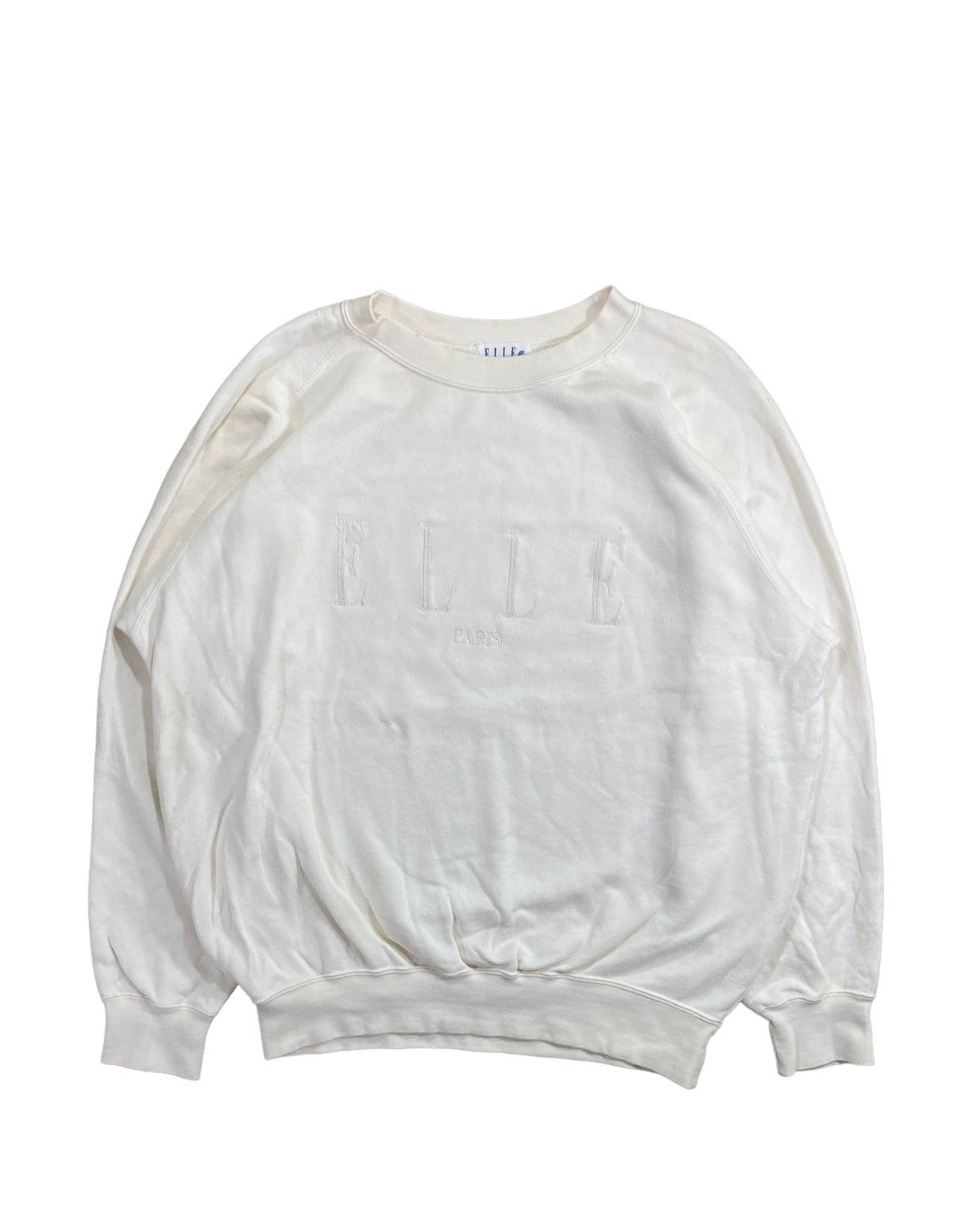 Designer × Vintage Vintage 90s Paris Elle designer Big Logo Sweatshirt Size L Size US L / EU 52-54 / 3 - 1 Thumbnail