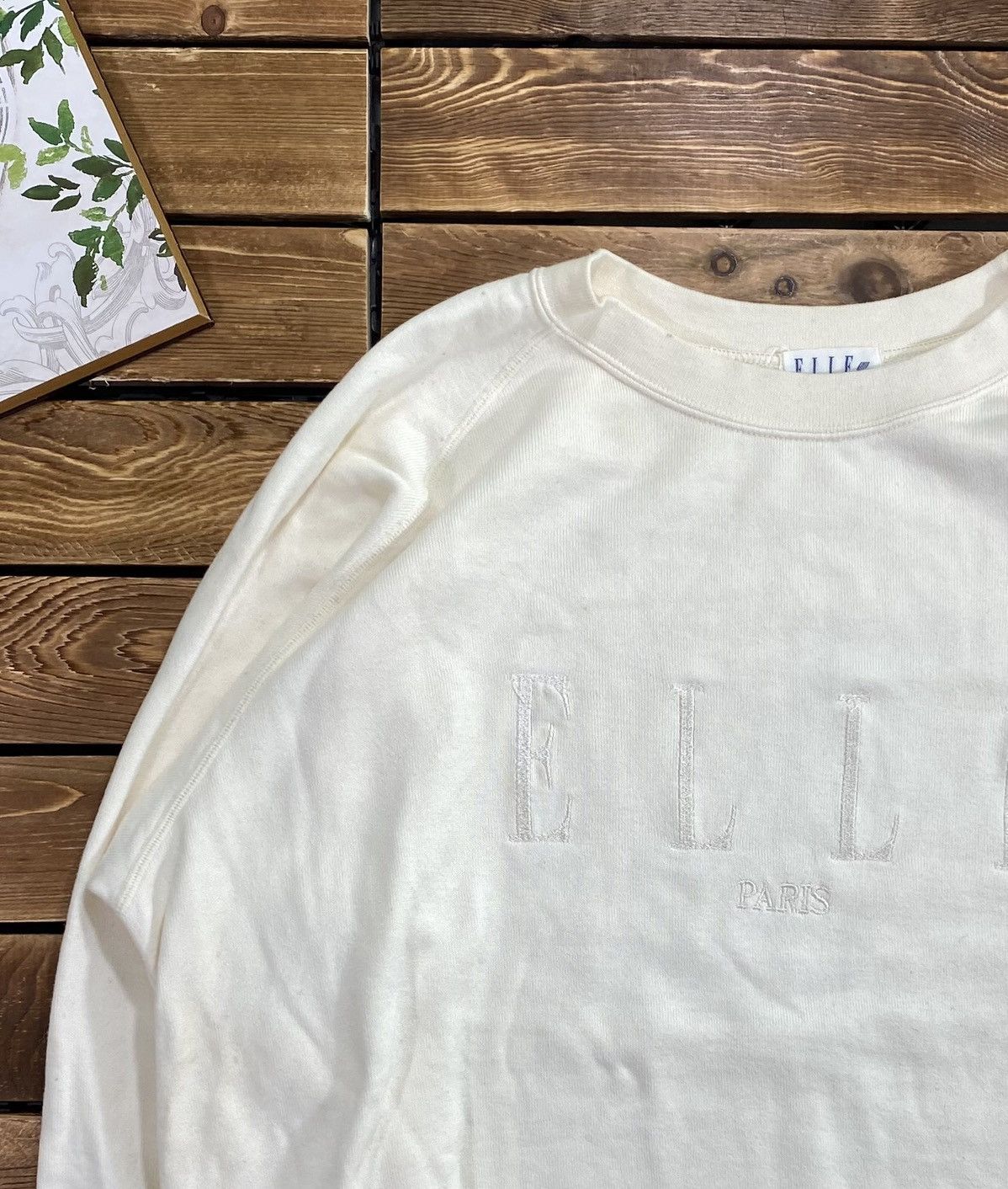 Designer × Vintage Vintage 90s Paris Elle designer Big Logo Sweatshirt Size L Size US L / EU 52-54 / 3 - 6 Thumbnail
