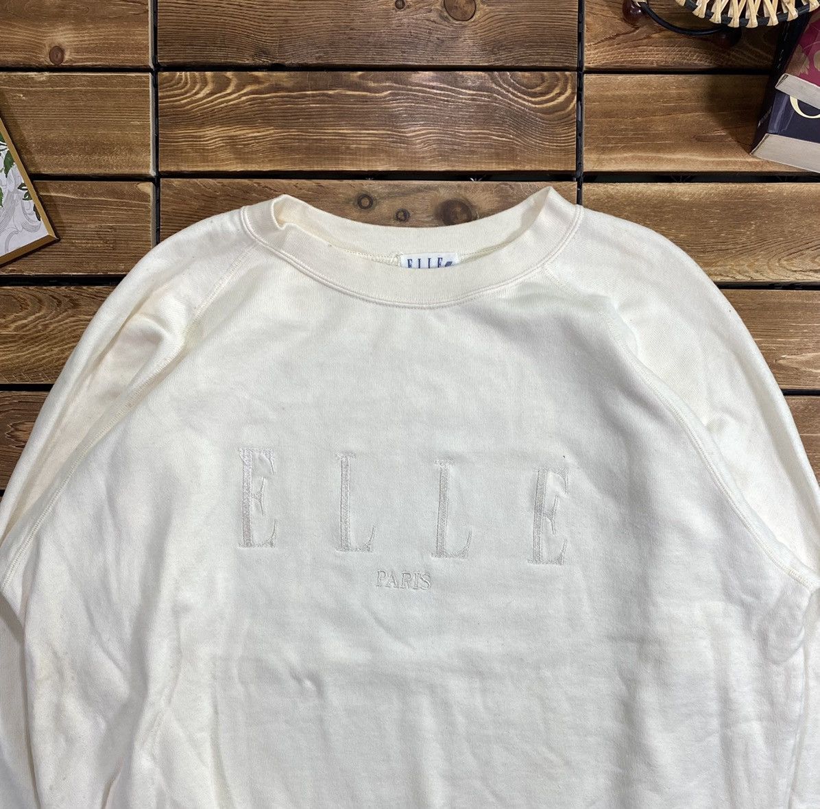 Designer × Vintage Vintage 90s Paris Elle designer Big Logo Sweatshirt Size L Size US L / EU 52-54 / 3 - 7 Thumbnail
