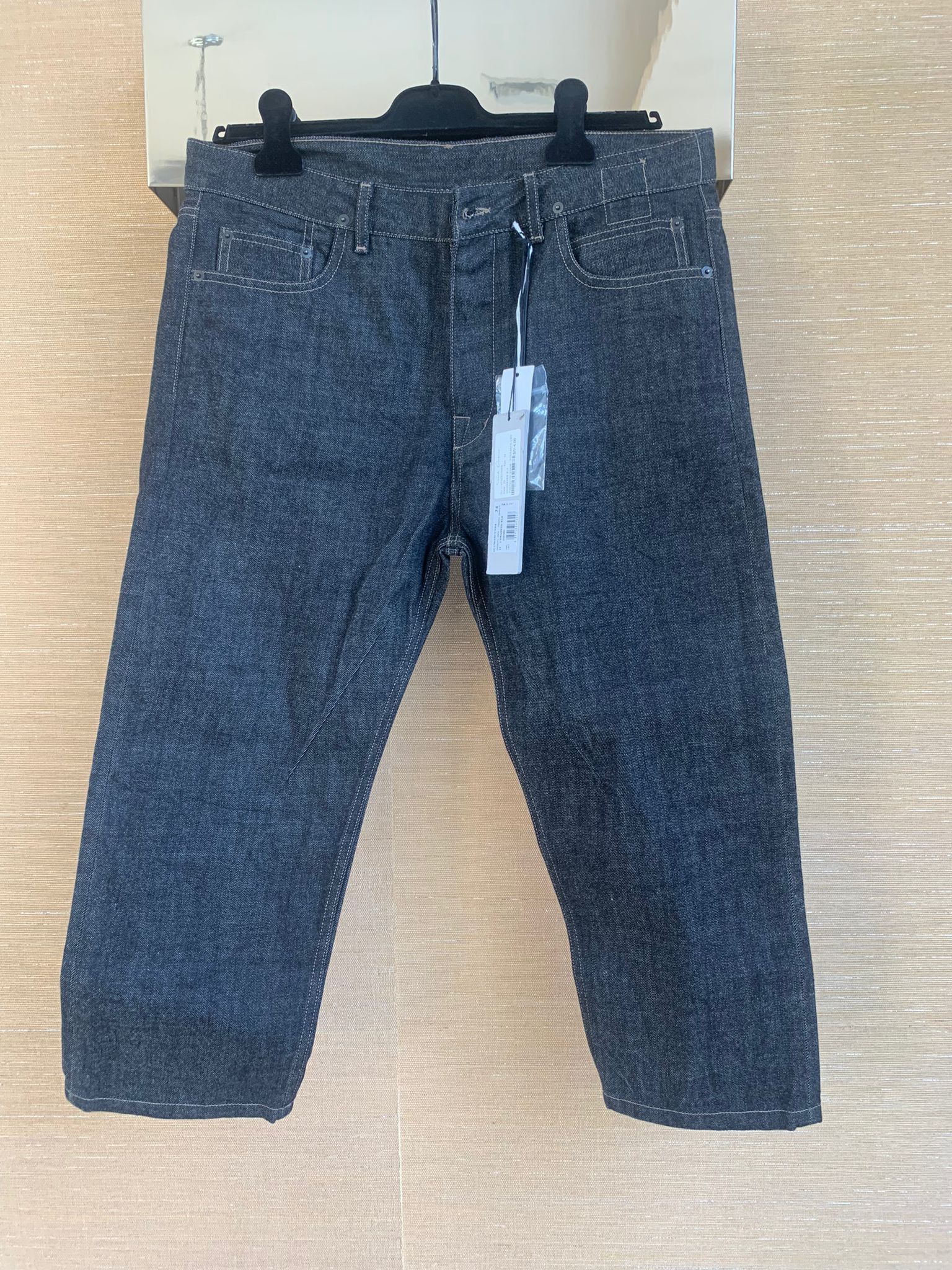 Rick Owens Drkshdw SS17 Torrance Cropped Denim in Unwashed Black Size US 34 / EU 50 - 9 Thumbnail