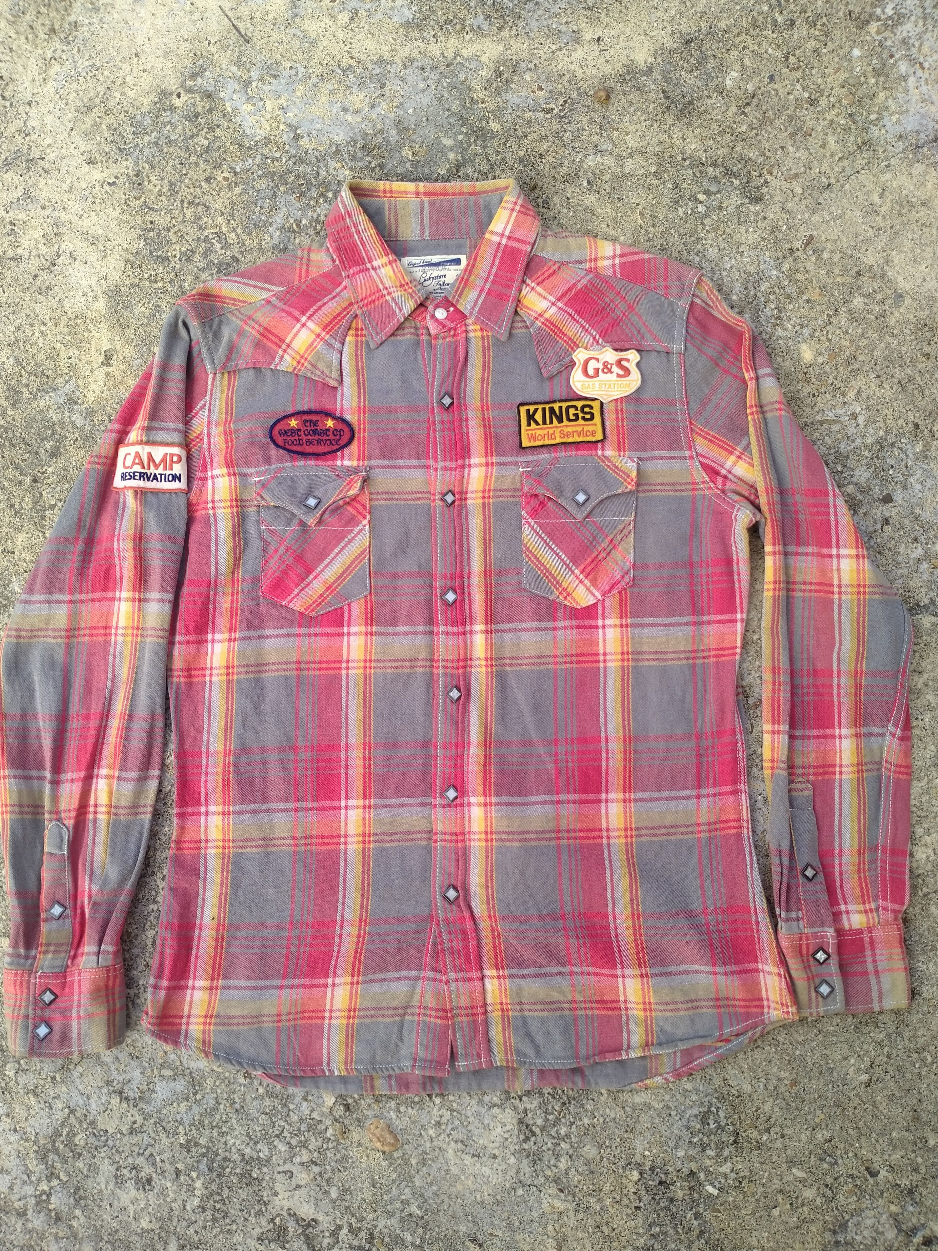 Japanese Brand × Vintage LUCKYSTORE TAILOR MIX COLOUR SHIRT BUTTON UP Size US L / EU 52-54 / 3 - 1 Thumbnail