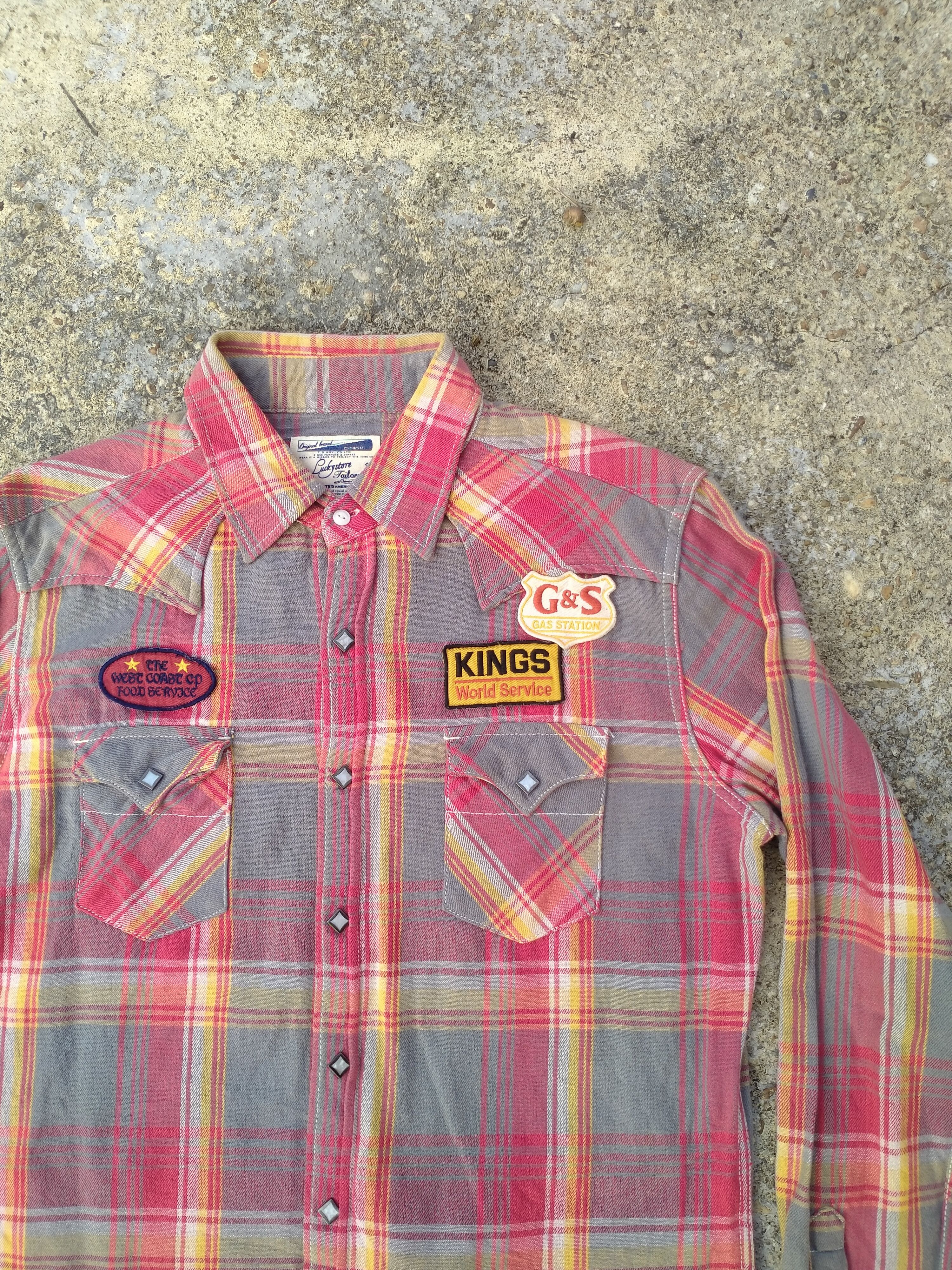 Japanese Brand × Vintage LUCKYSTORE TAILOR MIX COLOUR SHIRT BUTTON UP Size US L / EU 52-54 / 3 - 2 Thumbnail