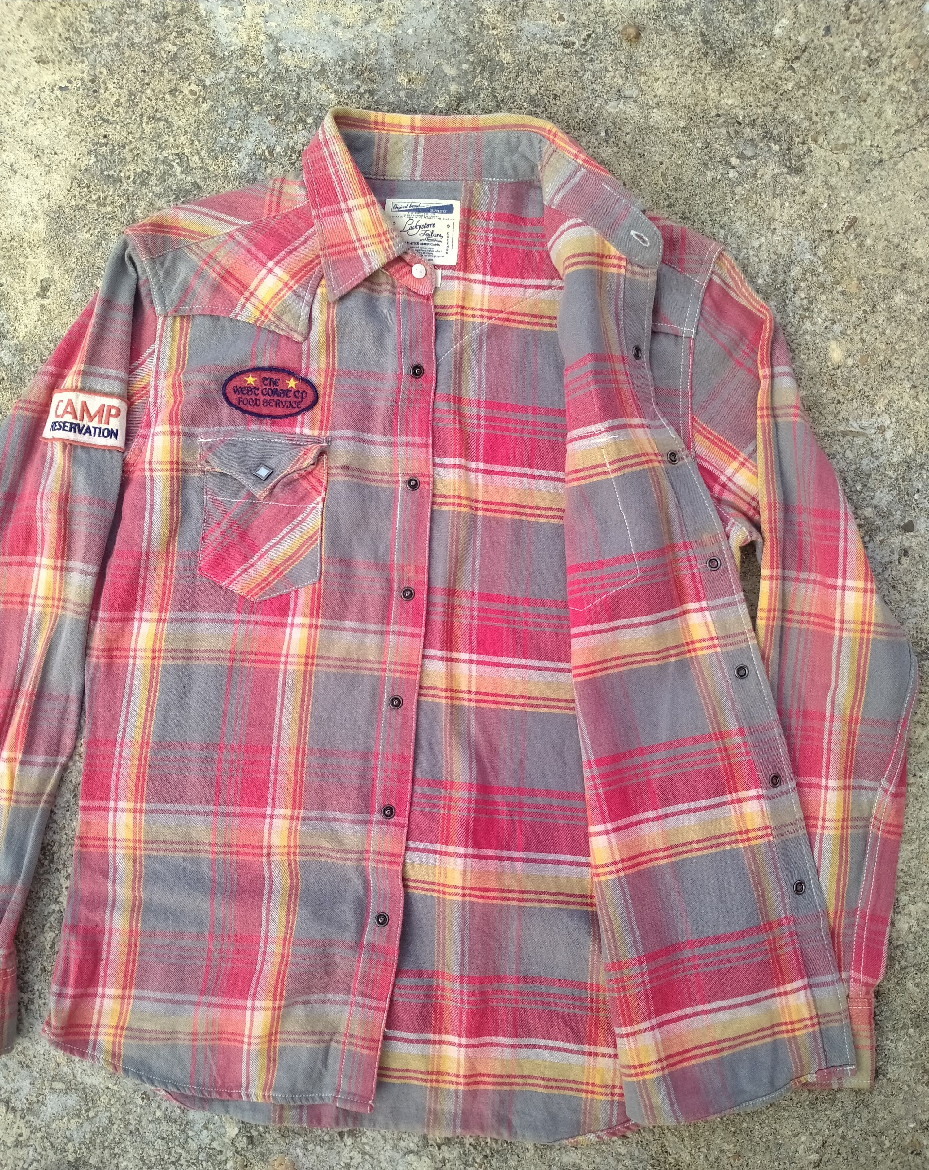 Japanese Brand × Vintage LUCKYSTORE TAILOR MIX COLOUR SHIRT BUTTON UP Size US L / EU 52-54 / 3 - 5 Thumbnail
