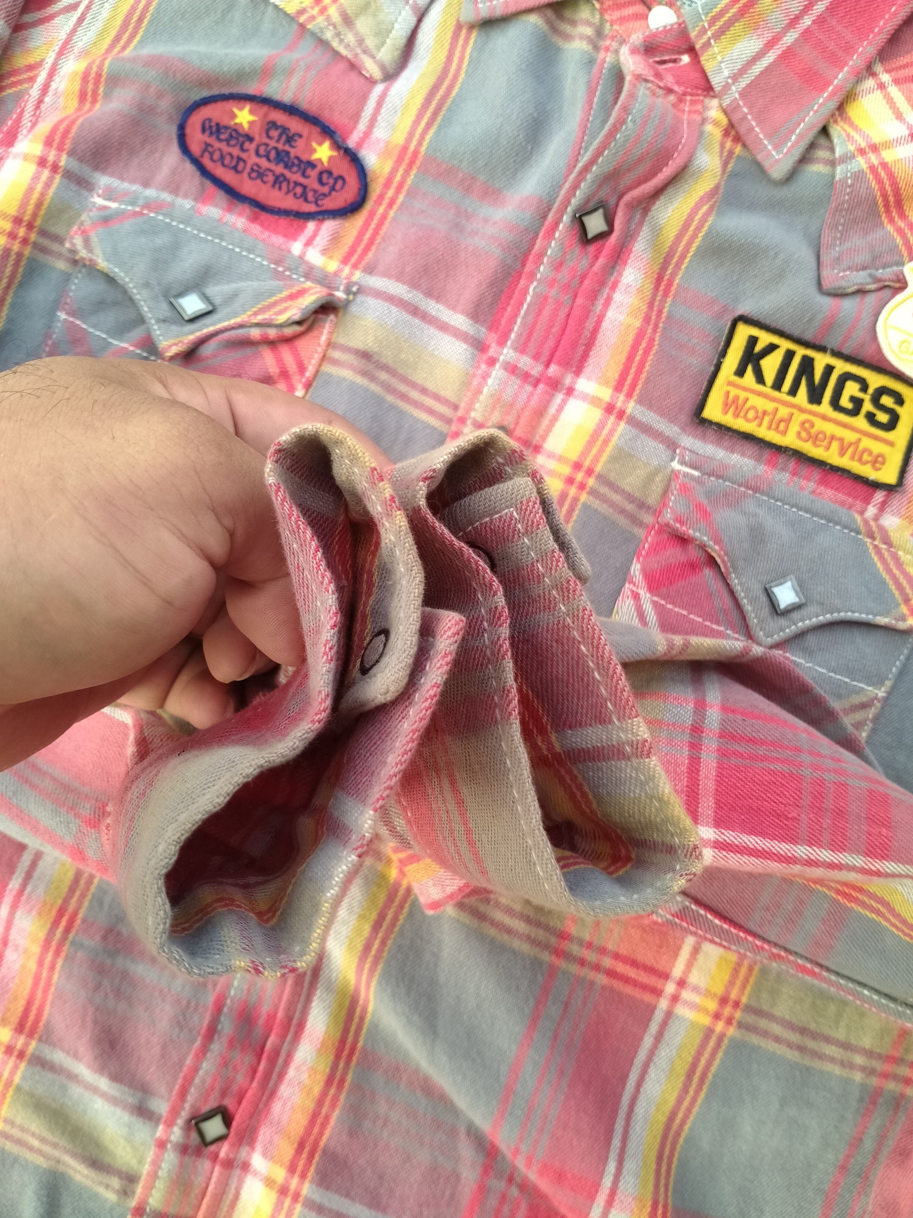 Japanese Brand × Vintage LUCKYSTORE TAILOR MIX COLOUR SHIRT BUTTON UP Size US L / EU 52-54 / 3 - 4 Thumbnail