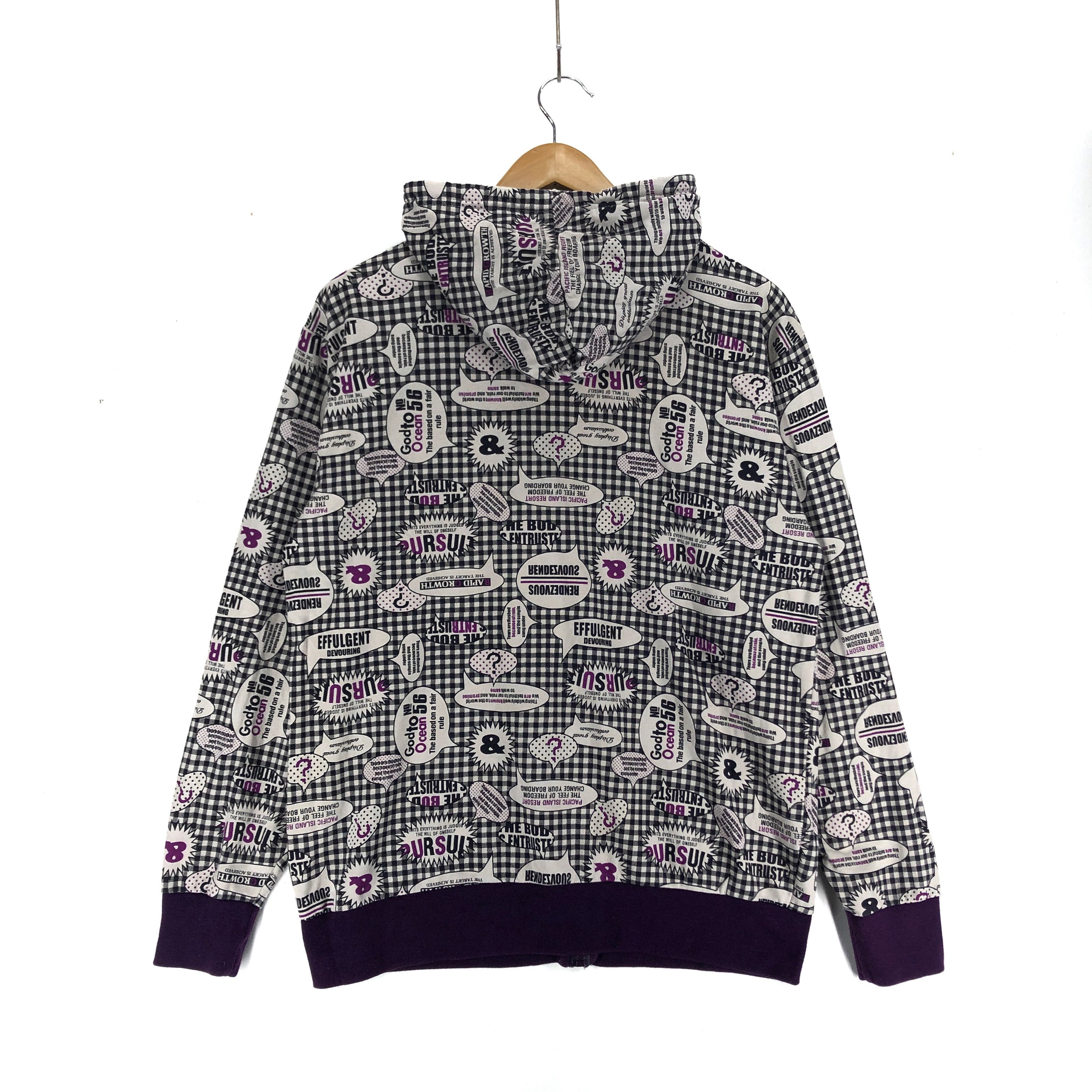 Japanese Brand EUROYAL Zipper Hoodie Full Print #2079-71 Size US S / EU 44-46 / 1 - 6 Thumbnail