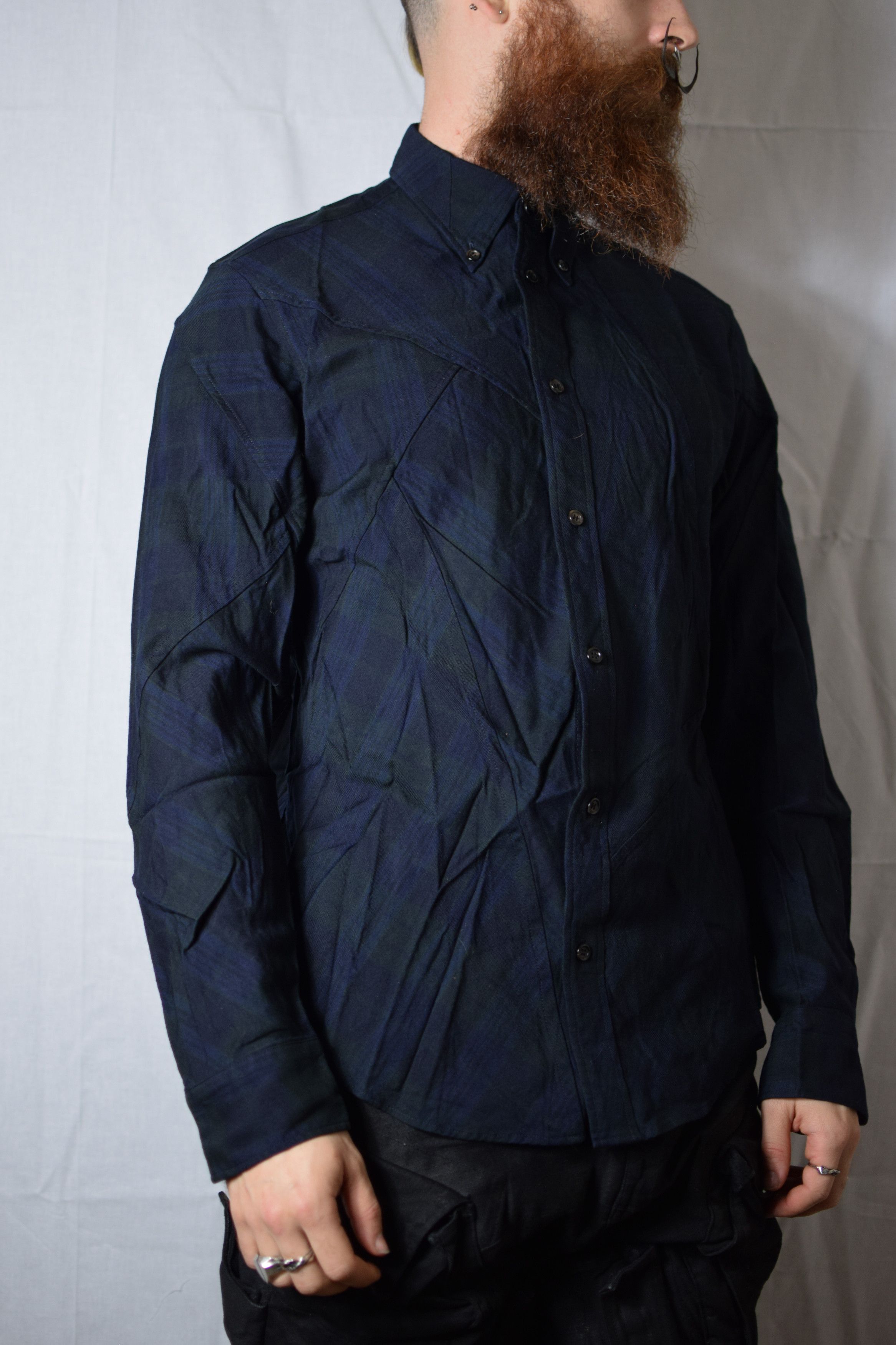 Yohji Yamamoto YYPH Asymmetrical Check Shirt Size US M / EU 48-50 / 2 - 4 Thumbnail
