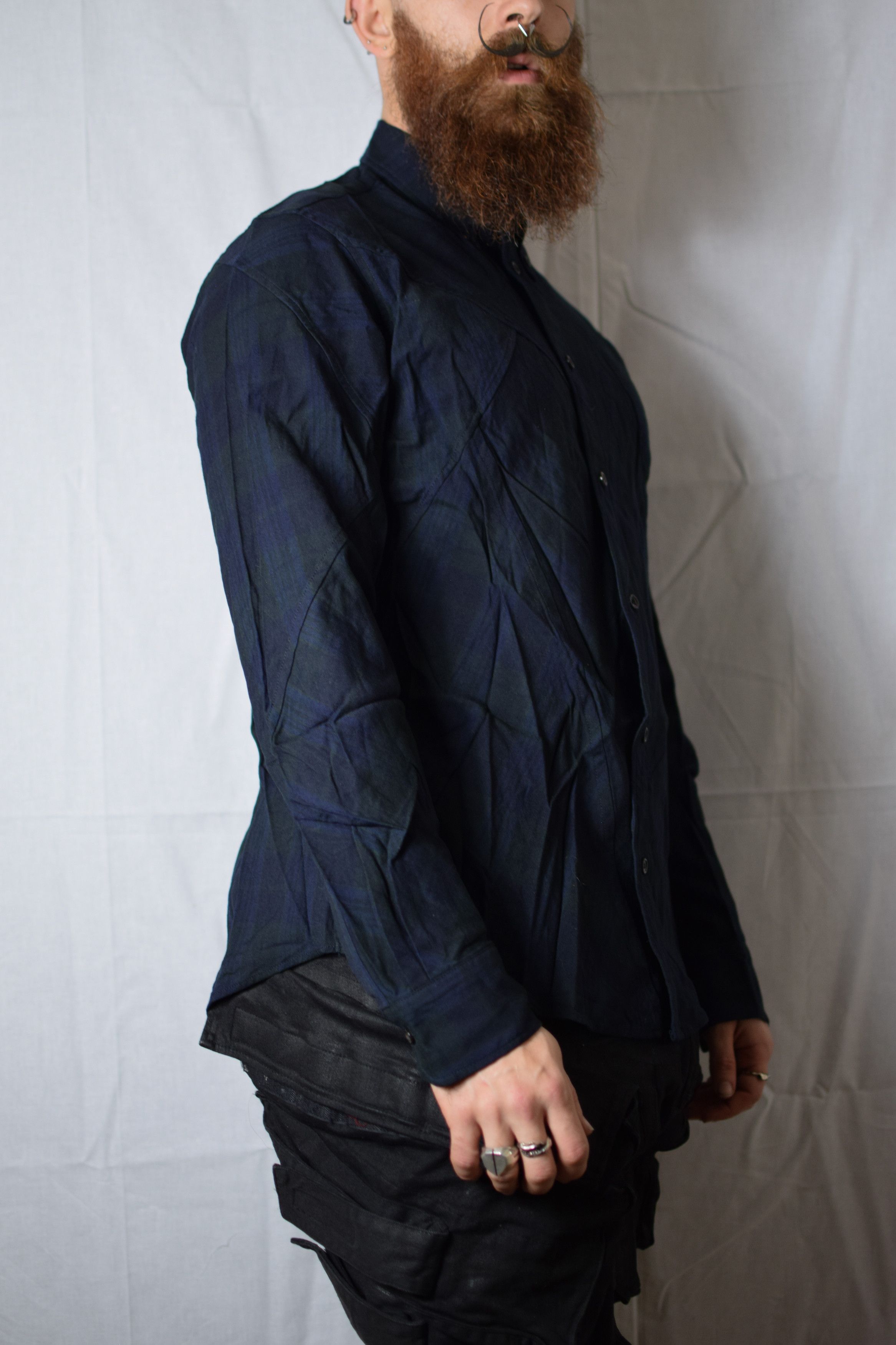 Yohji Yamamoto YYPH Asymmetrical Check Shirt Size US M / EU 48-50 / 2 - 7 Thumbnail