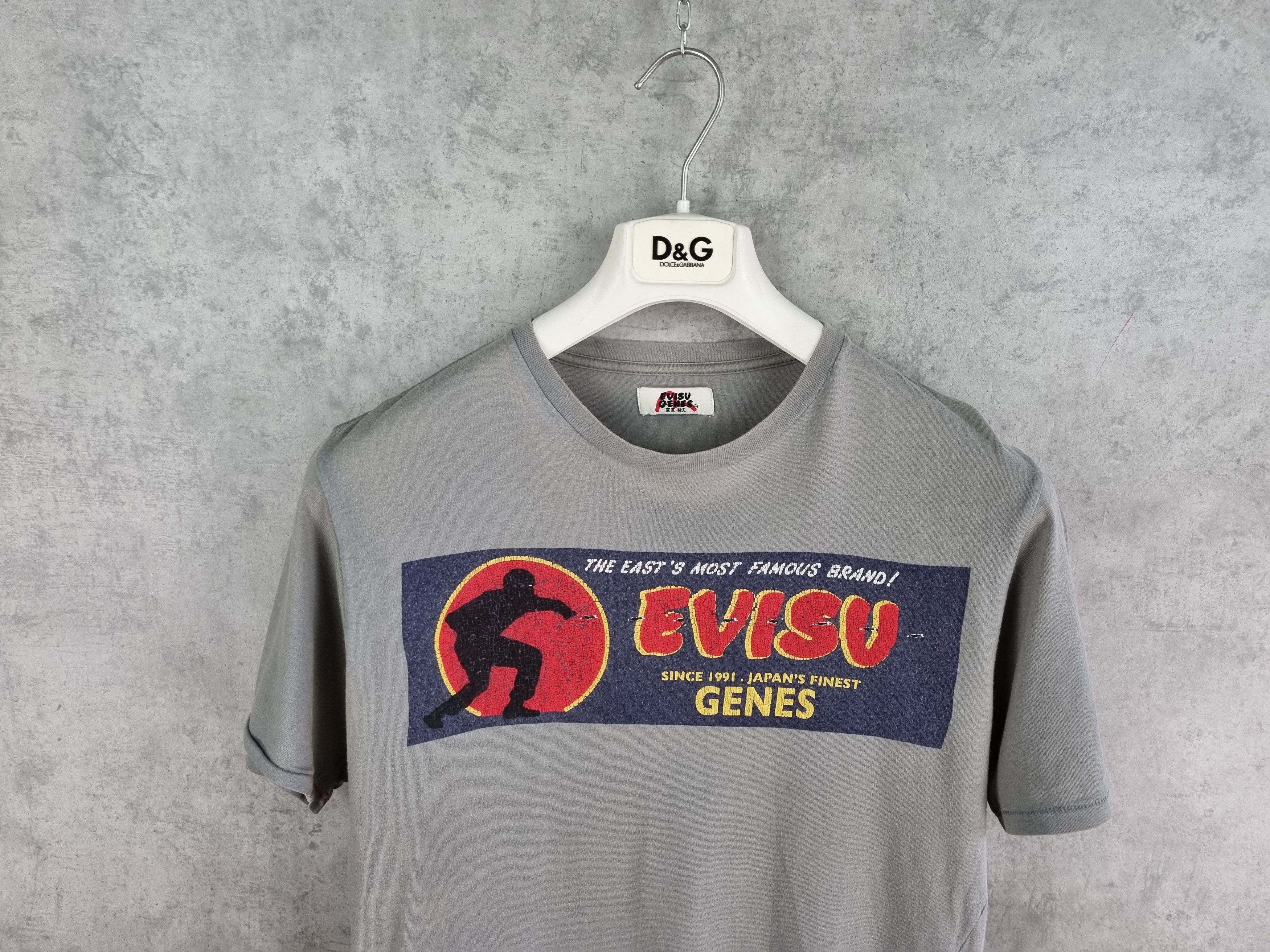 Evisu × Japanese Brand × Vintage Asymmetrical EVISU Genes Ninja Tee Shirt Size US S / EU 44-46 / 1 - 4 Thumbnail