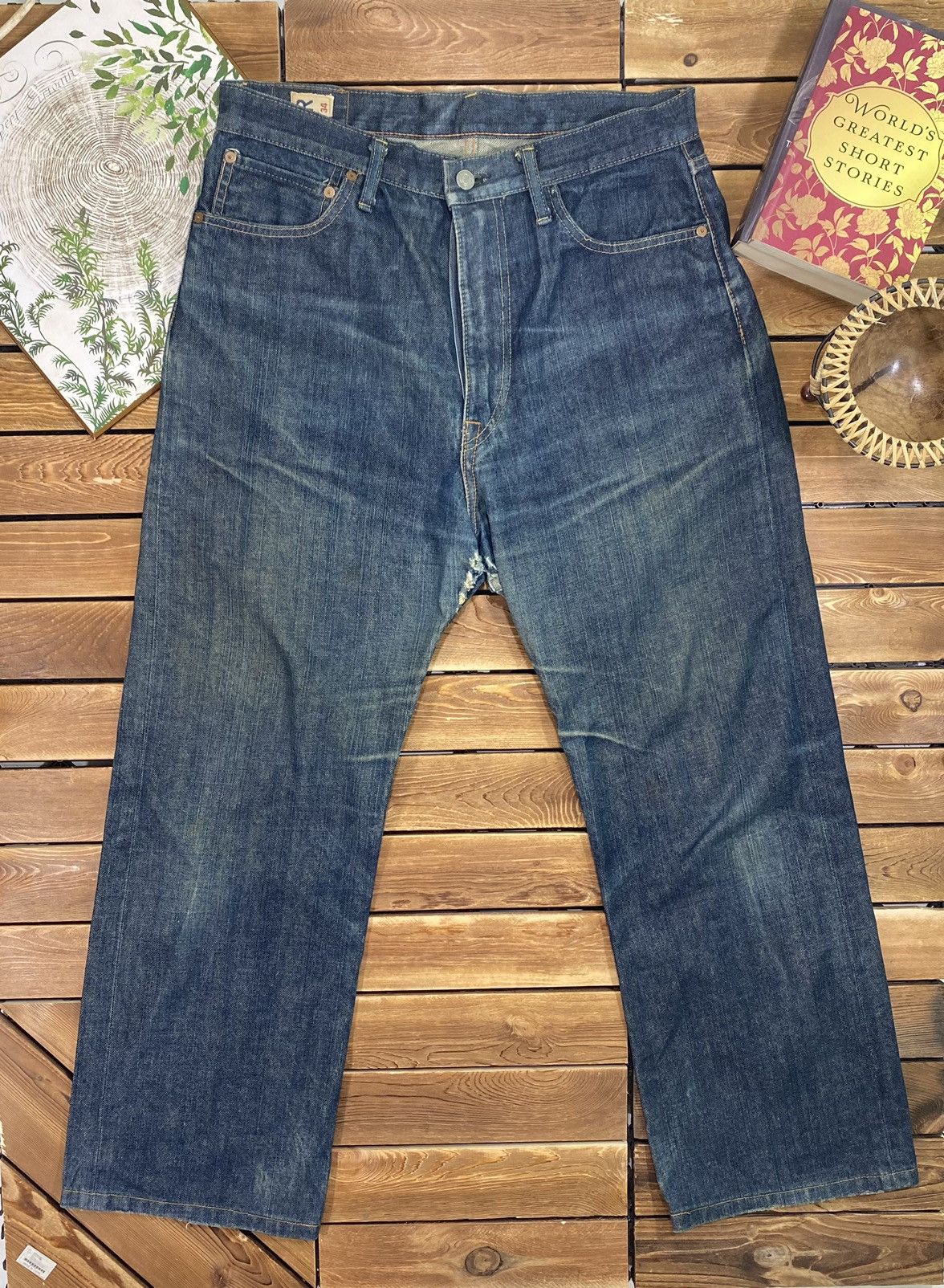 45rpm × Japanese Brand × Vintage Vintage 45rpm Denim Faded natural size 34 japanese brand Size US 34 / EU 50 - 2 Thumbnail