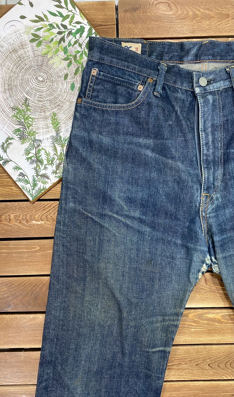 45rpm × Japanese Brand × Vintage Vintage 45rpm Denim Faded natural size 34 japanese brand Size US 34 / EU 50 - 6 Thumbnail