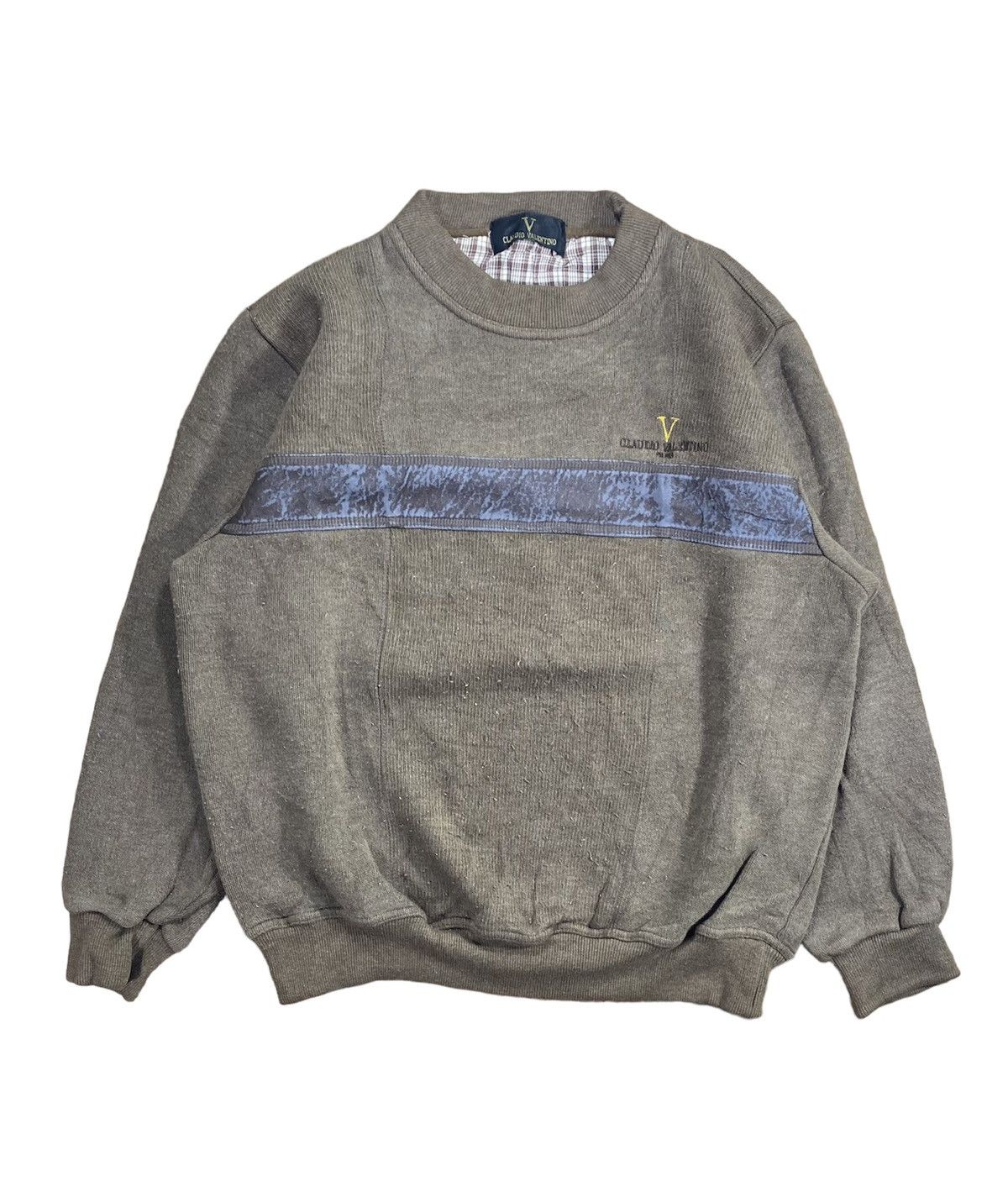 Japanese Brand × Valentino × Vintage Vintage Claudio Valentino Sweatshirt Small Logo Stripes L Size US L / EU 52-54 / 3 - 1 Thumbnail