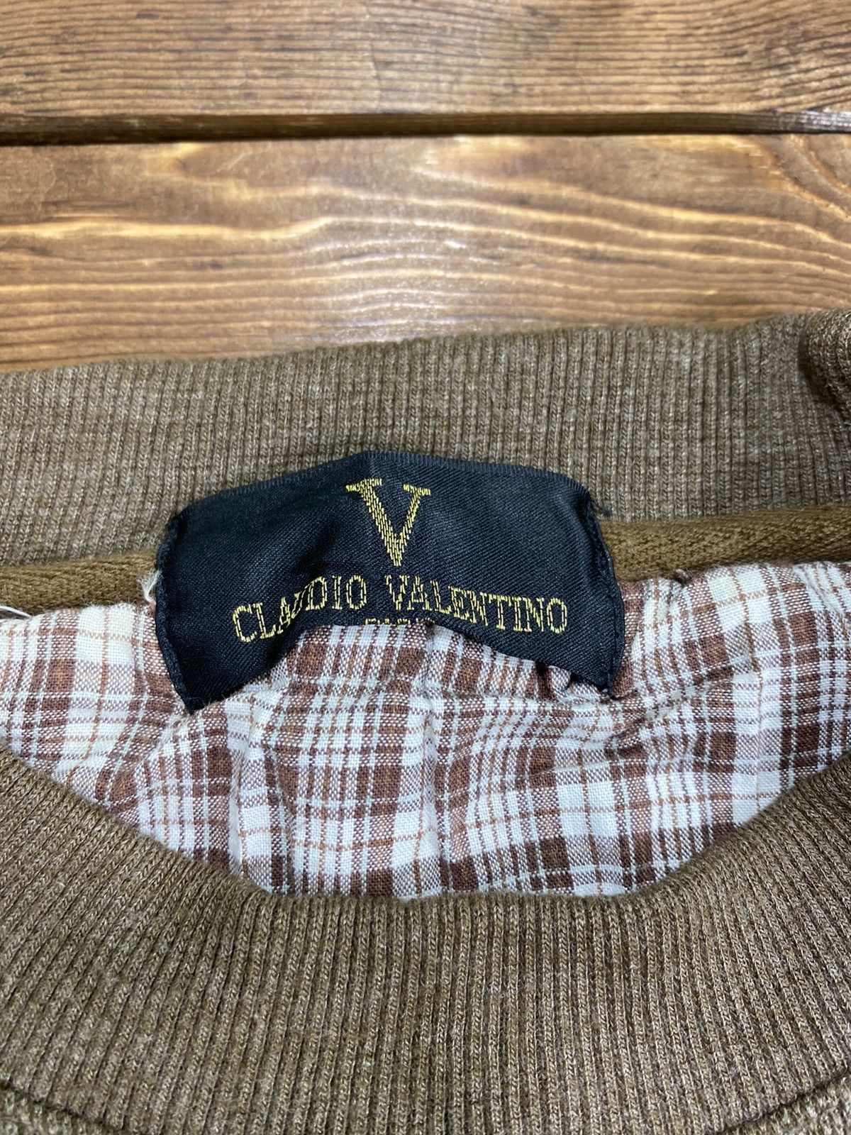 Japanese Brand × Valentino × Vintage Vintage Claudio Valentino Sweatshirt Small Logo Stripes L Size US L / EU 52-54 / 3 - 8 Thumbnail