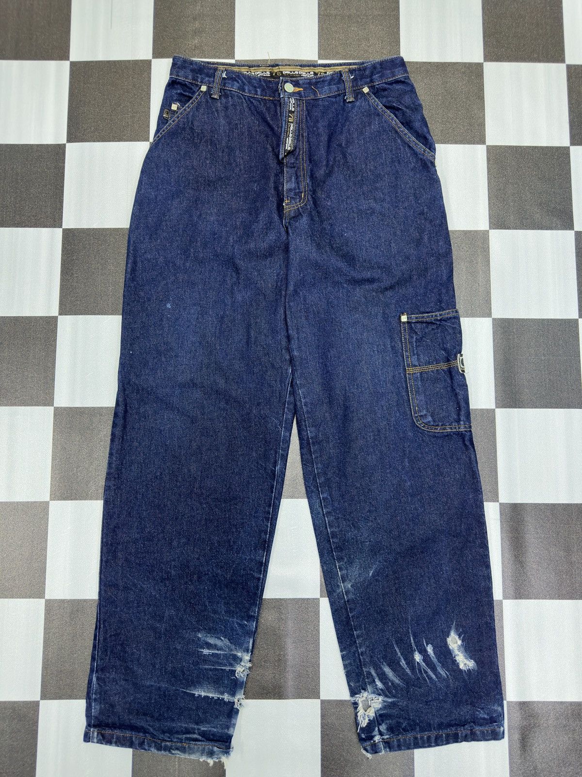 Vintage Pelle Pelle Baggy Carpenter Denim Size 32 J711