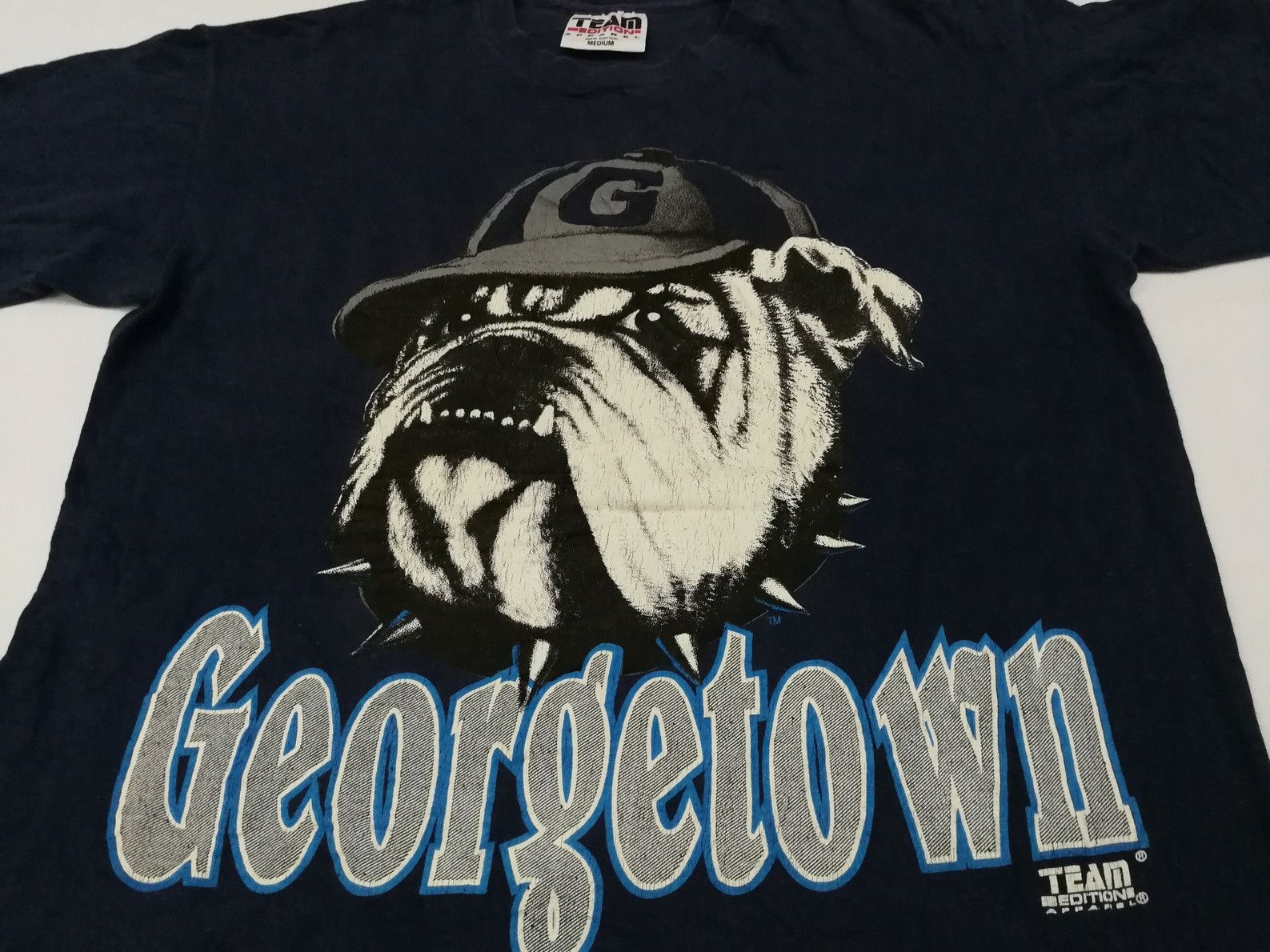 NFL Vintage Georgetown HOYAS Tee NFL Athletic Sportswear Size US M / EU 48-50 / 2 - 2 Thumbnail
