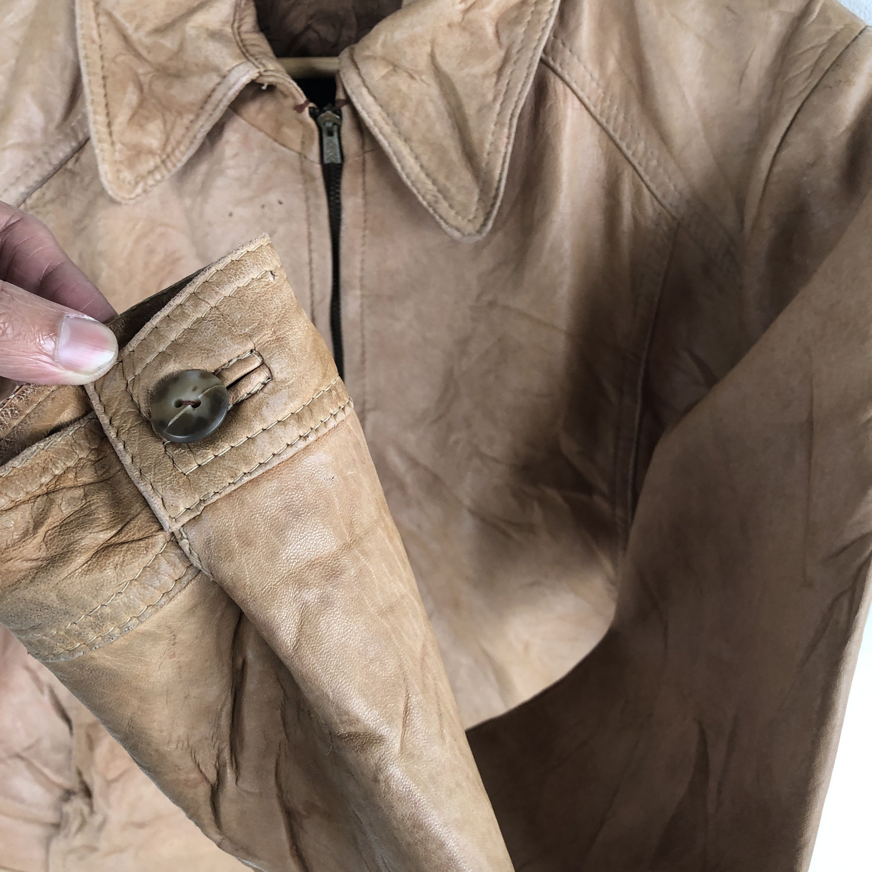 Vintage Vintage Japanese Leather Jacket Genuine Leather Jacket Size US S / EU 44-46 / 1 - 7 Thumbnail