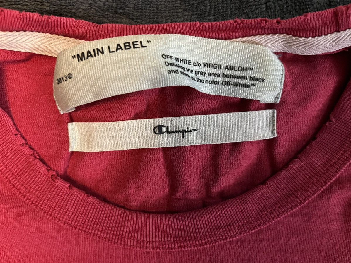 Champion × Off-White Off-White x Champion Red Tee (Large) Size US L / EU 52-54 / 3 - 4 Thumbnail
