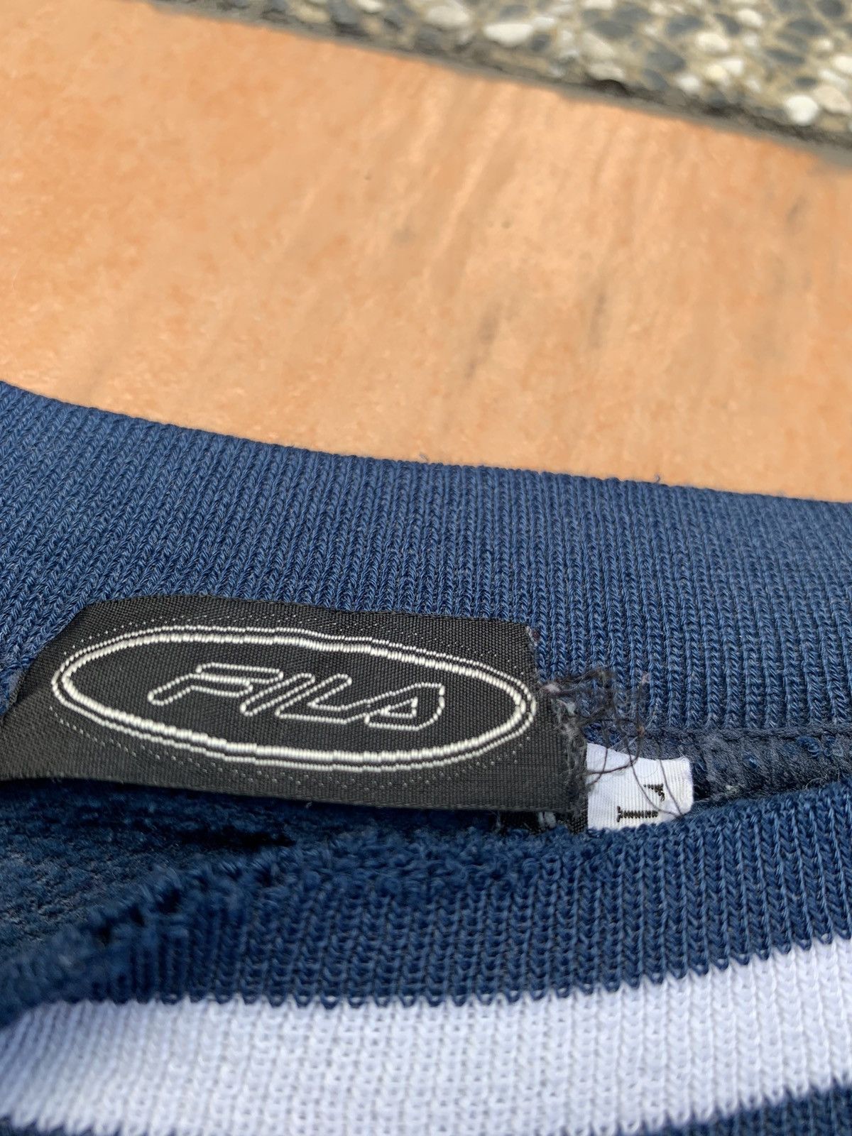 Fila × Vintage Vintage Faded Blue Fila Sweatshirt Size US L / EU 52-54 / 3 - 3 Thumbnail