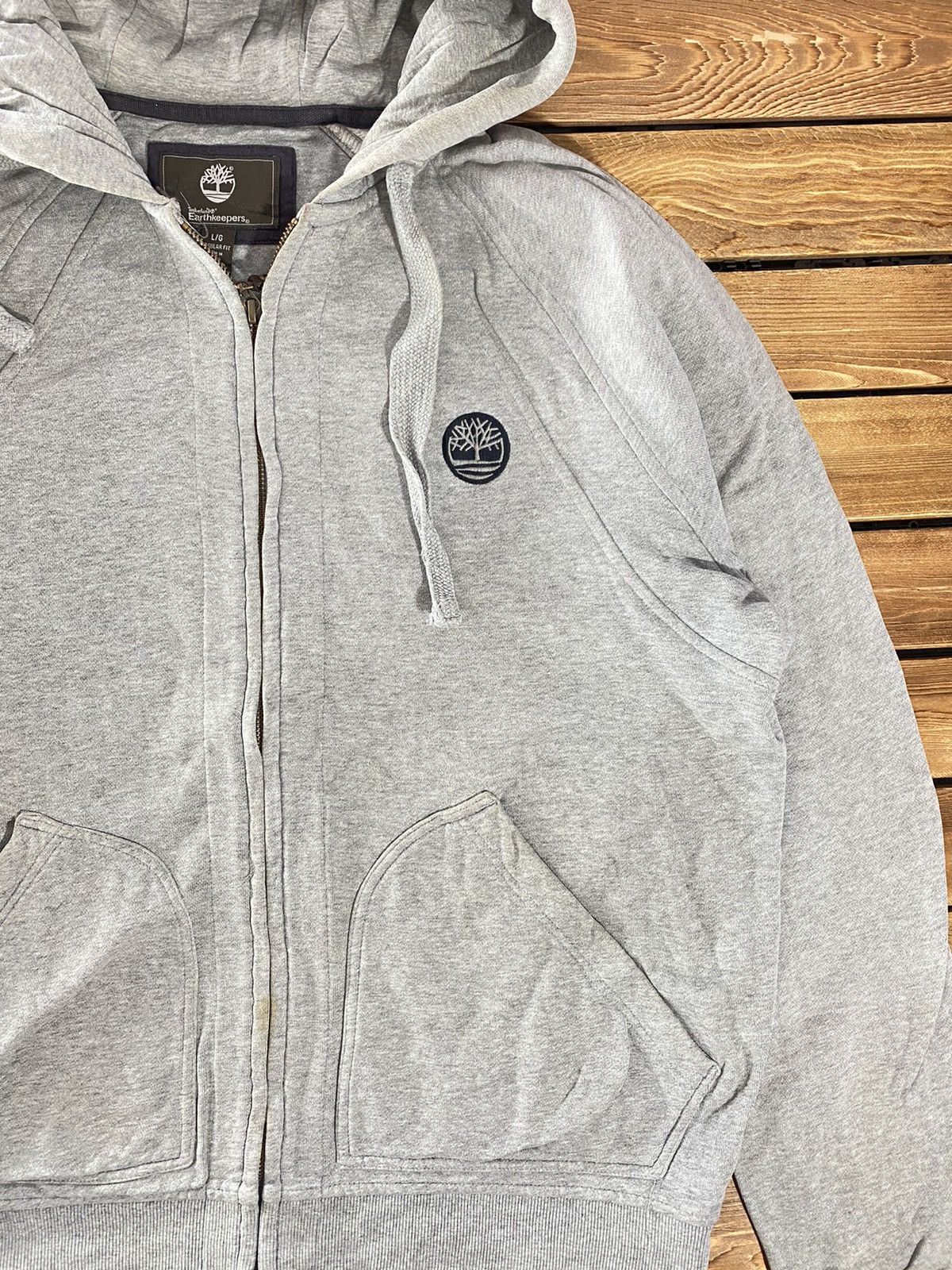 Timberland × Vintage Vintage Timberland Small Logo With Hoodie Outdoor Style Sz L Size US L / EU 52-54 / 3 - 3 Thumbnail