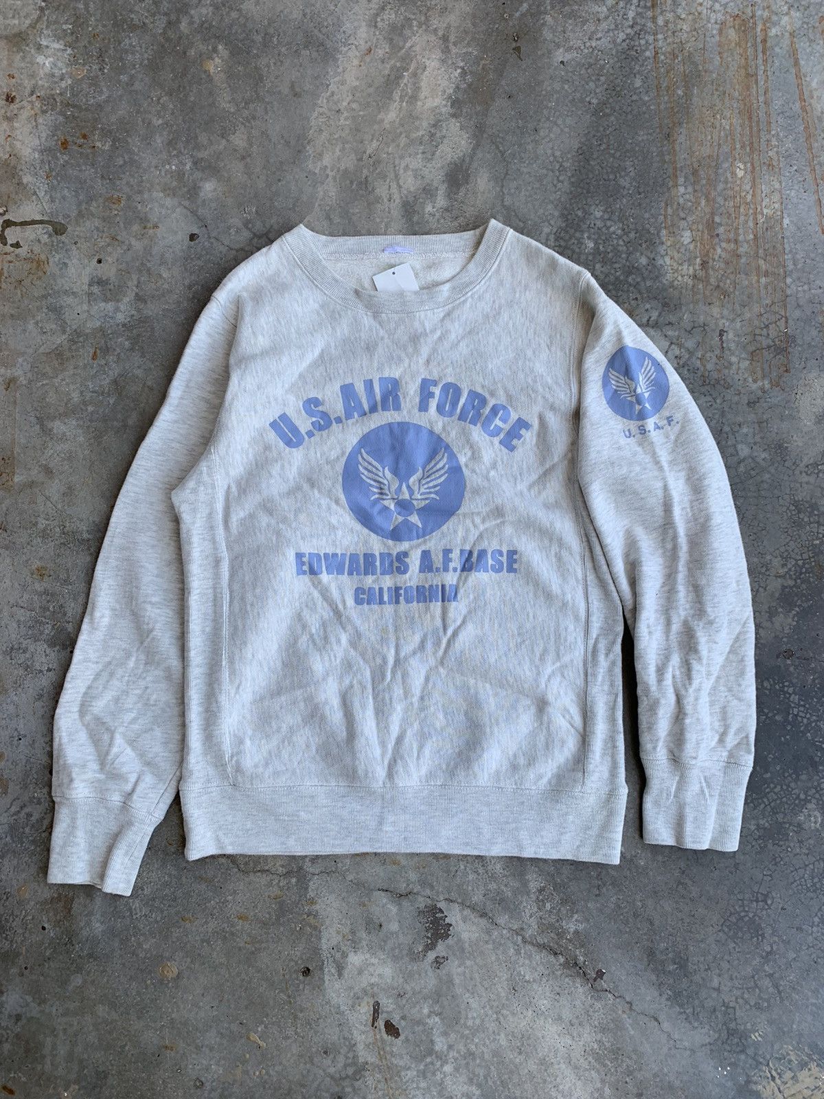 Vintage Vintage US Air Force Edward AF Based California Sweatshirt Size US S / EU 44-46 / 1 - 1 Thumbnail