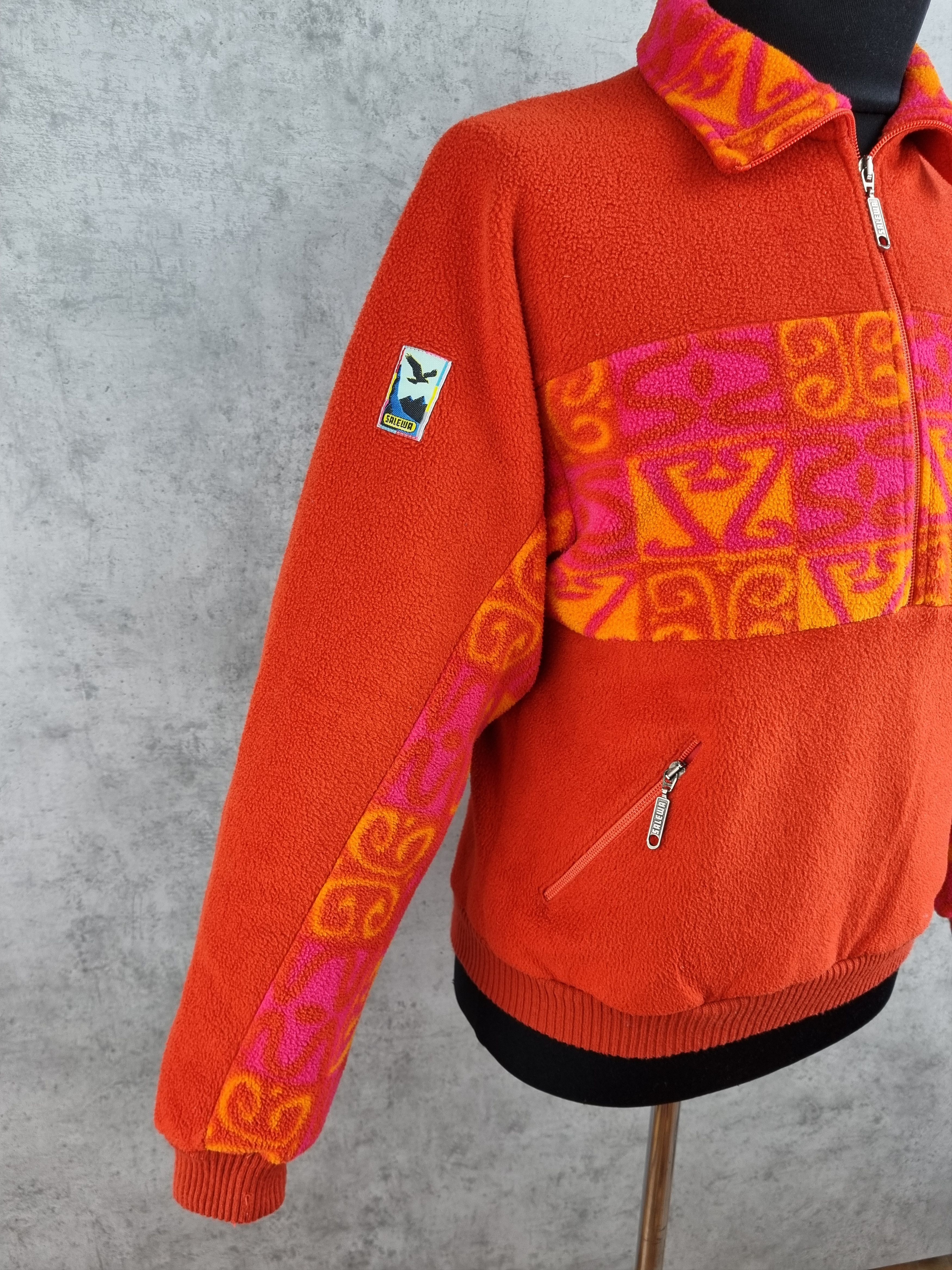 Vintage 80s Salewa Polartec Navajo Fleece Half Zip up England made Size US S / EU 44-46 / 1 - 4 Thumbnail