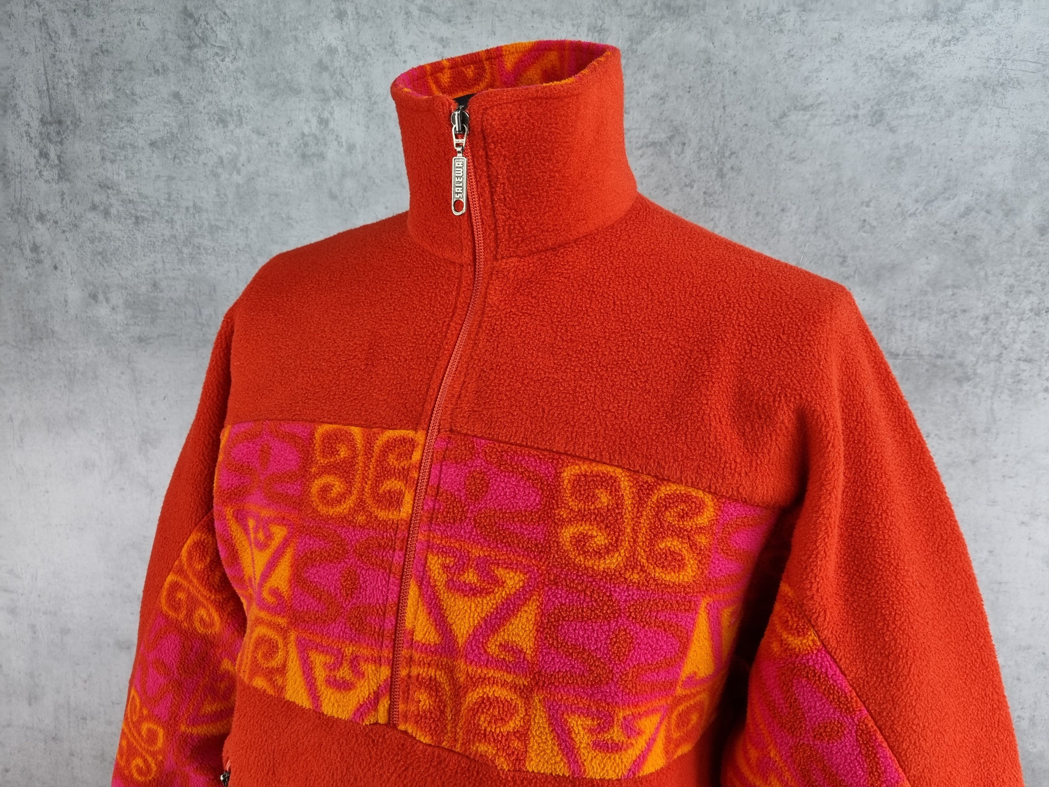 Vintage 80s Salewa Polartec Navajo Fleece Half Zip up England made Size US S / EU 44-46 / 1 - 7 Thumbnail